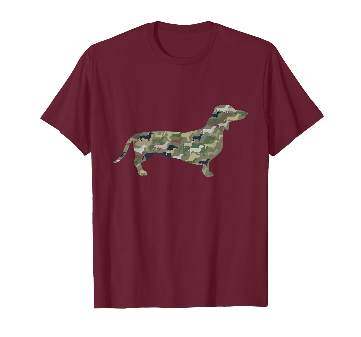 Dachshund Dog Camo Army Style Silhouette T-Shirt T-Shirt