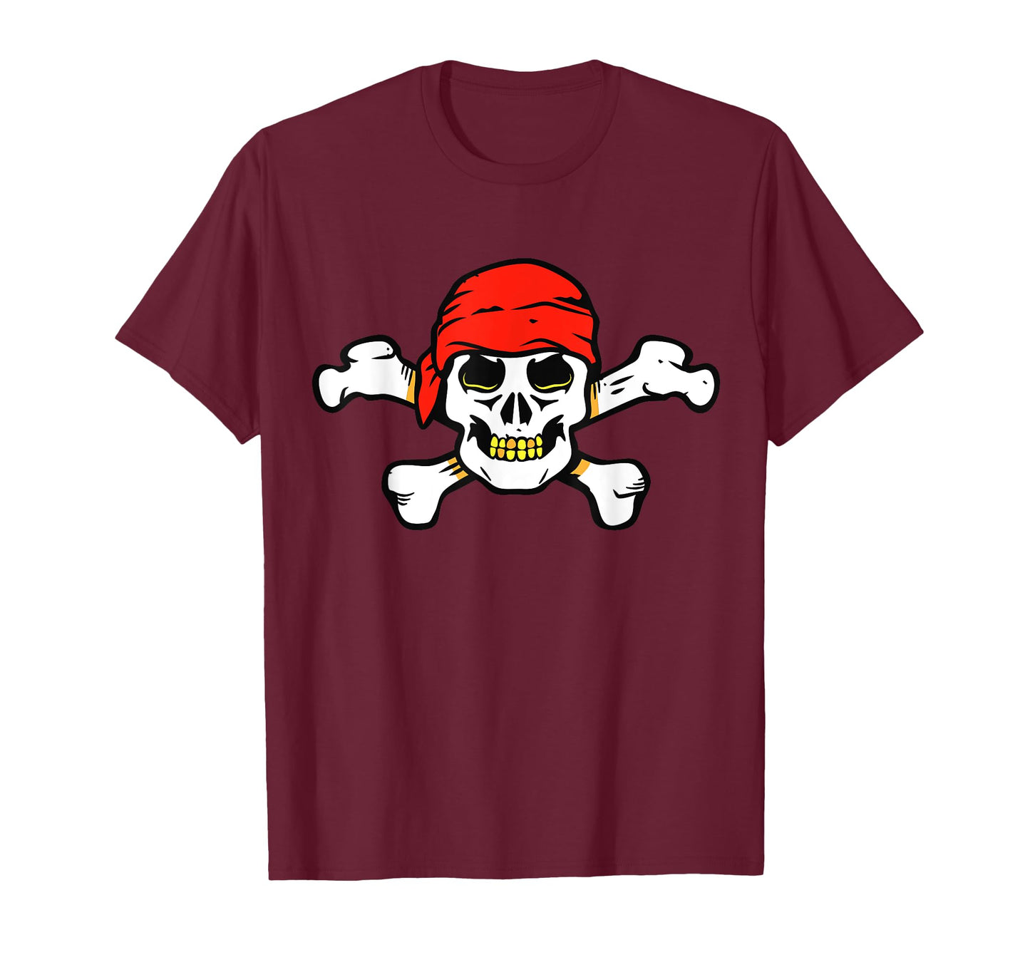 Pirate Skull And Crossbones Skeleton Halloween For Kids Boys T-Shirt