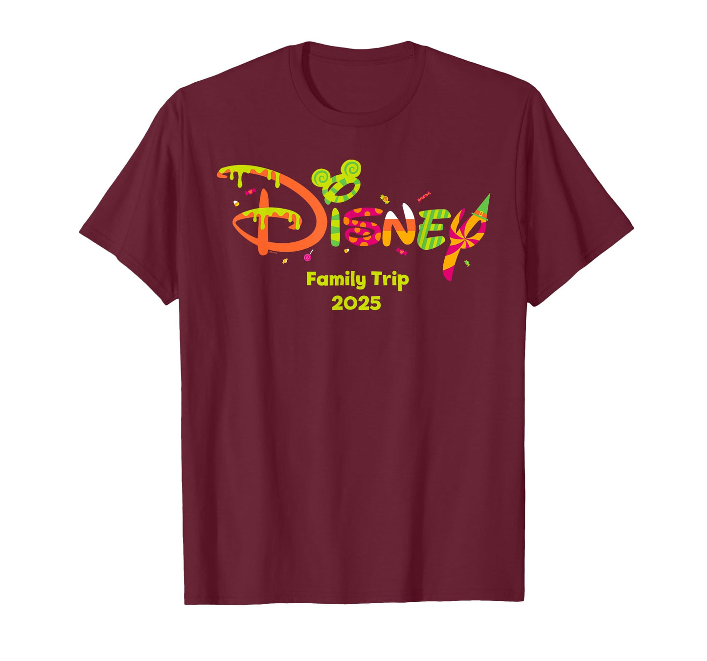 Disney Family Trip 2025 Halloween Treats Logo Fall Vacation T-Shirt