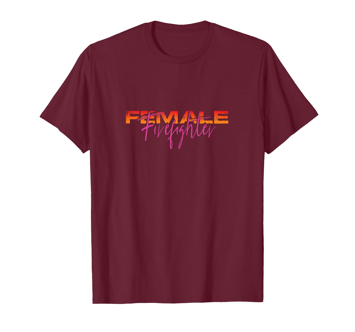 Female Firefighter Firewoman Fire Department Firetruck Hero T-Shirt
