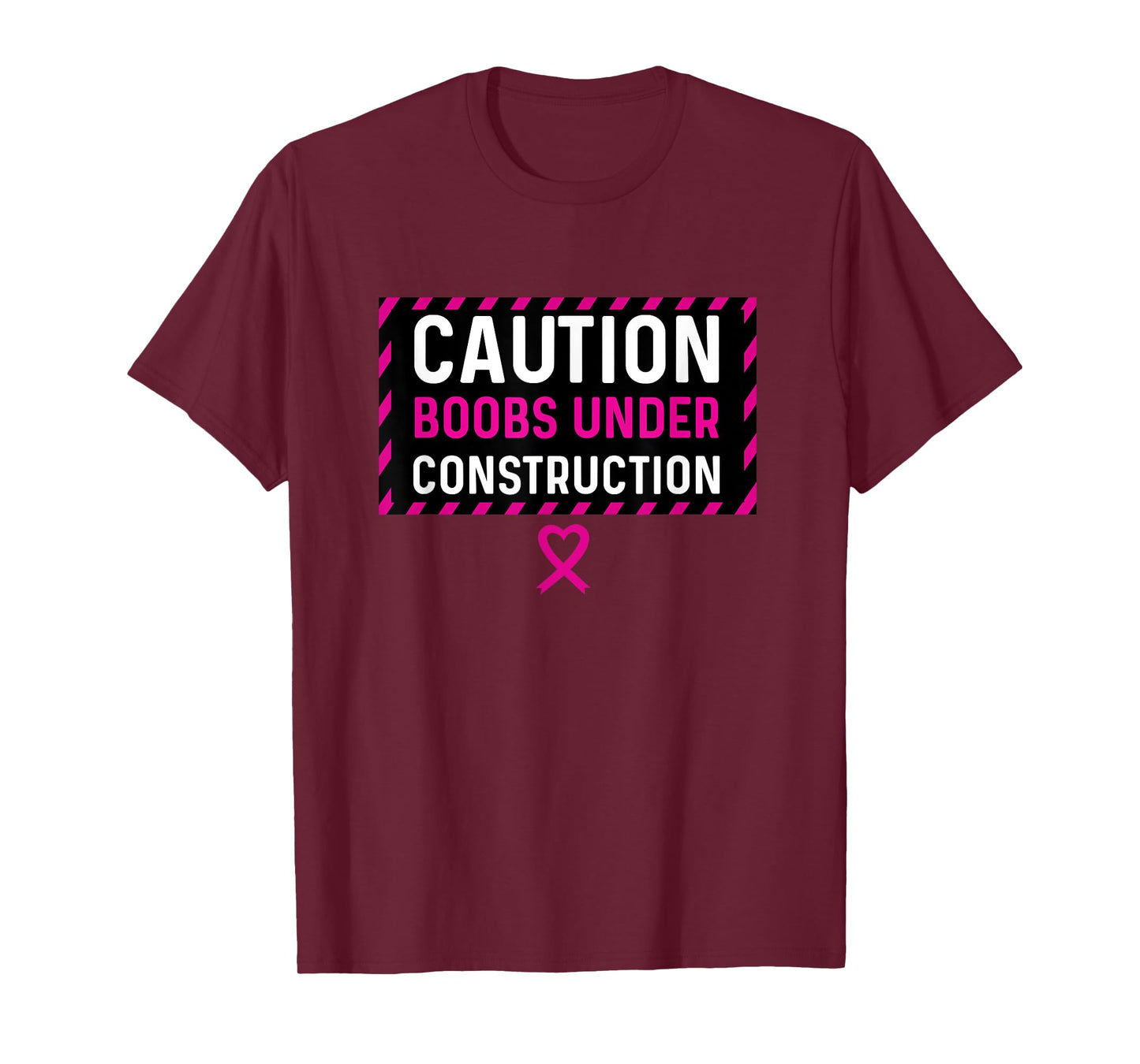 Boobs Under Construction Mastectomy Breast Cancer Survivor T-Shirt