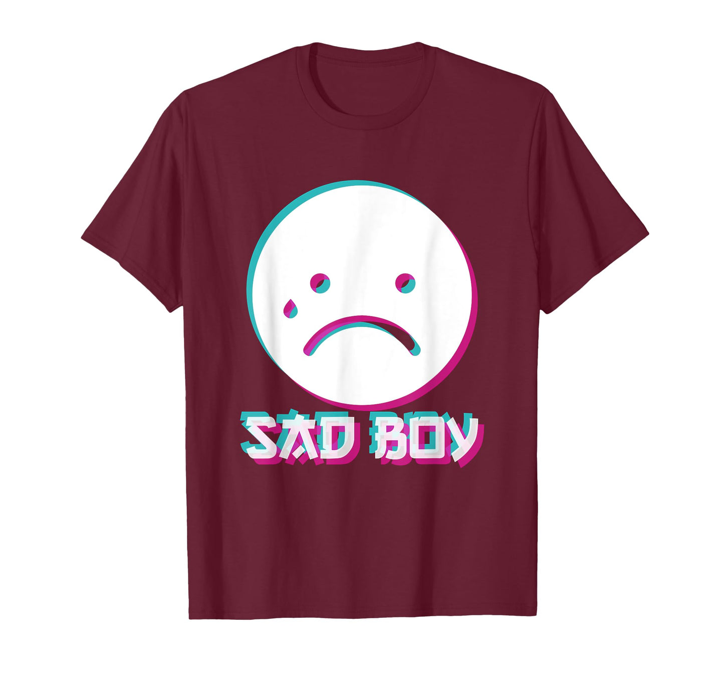Japanese Glitch Sad Boy Anime Aesthetic Vaporwave T-Shirt