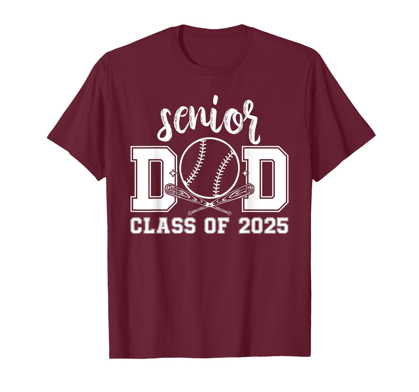 Senior Dad Baseball 2025 Class Of 2025 Proud Dad of Graduate T-Shirt