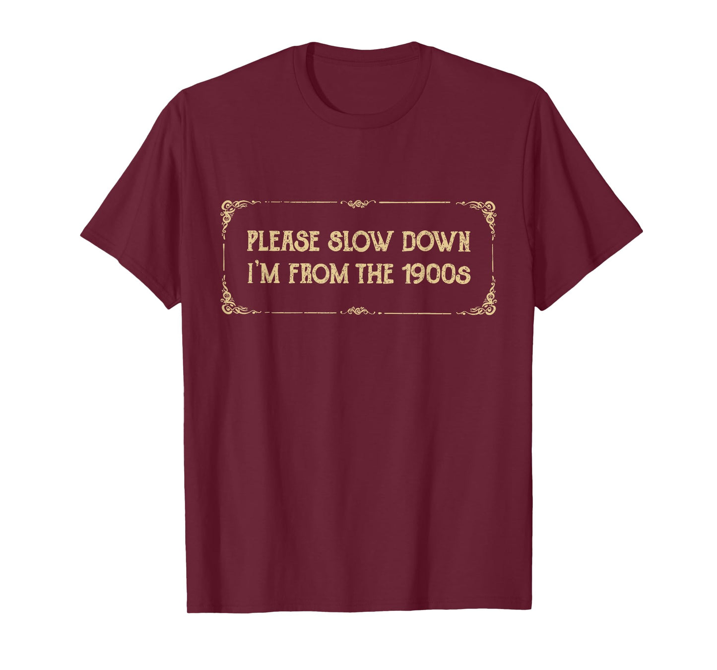 Please Slow Down I'm From The 1900s Funny Quote Vintage T-Shirt