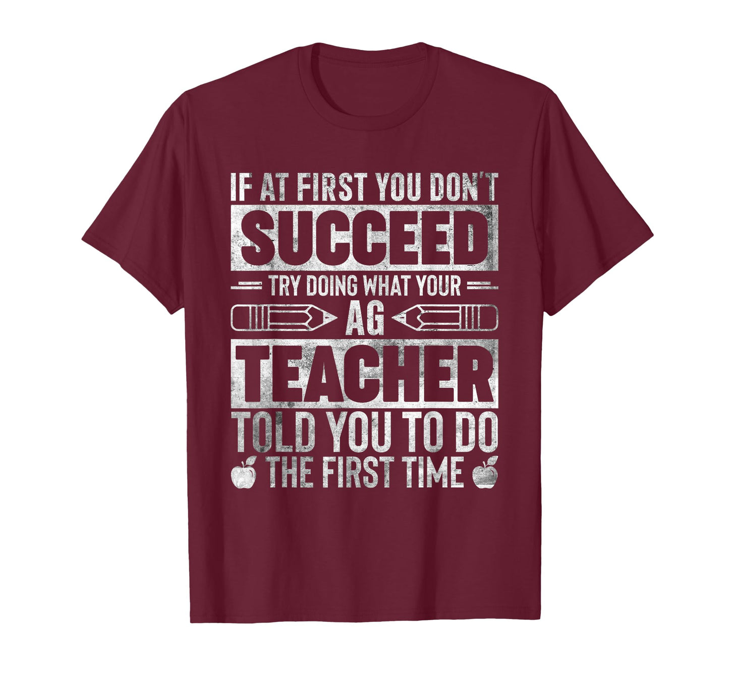 Agriculture Teacher If At First You Dont Succeed Ag Teacher T-Shirt for Men Women