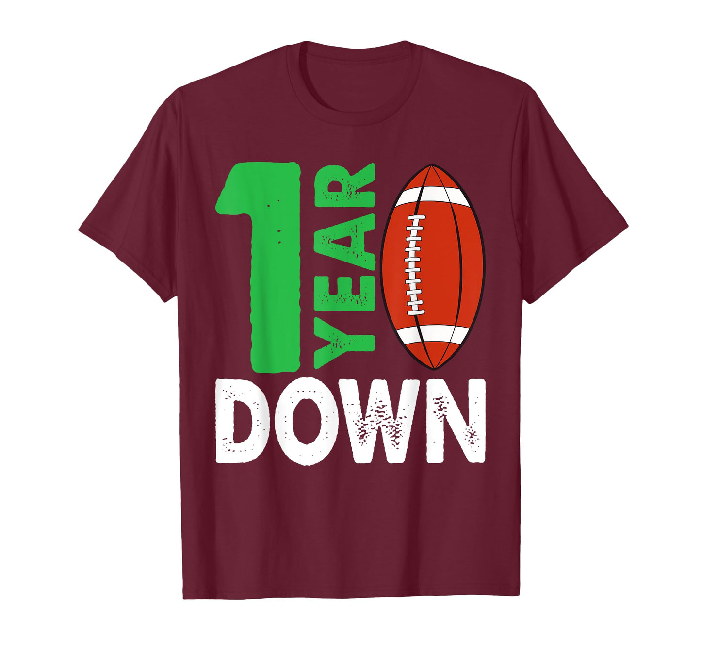 1st Birthday Party Football Boy One Year Old Football Player T-Shirt