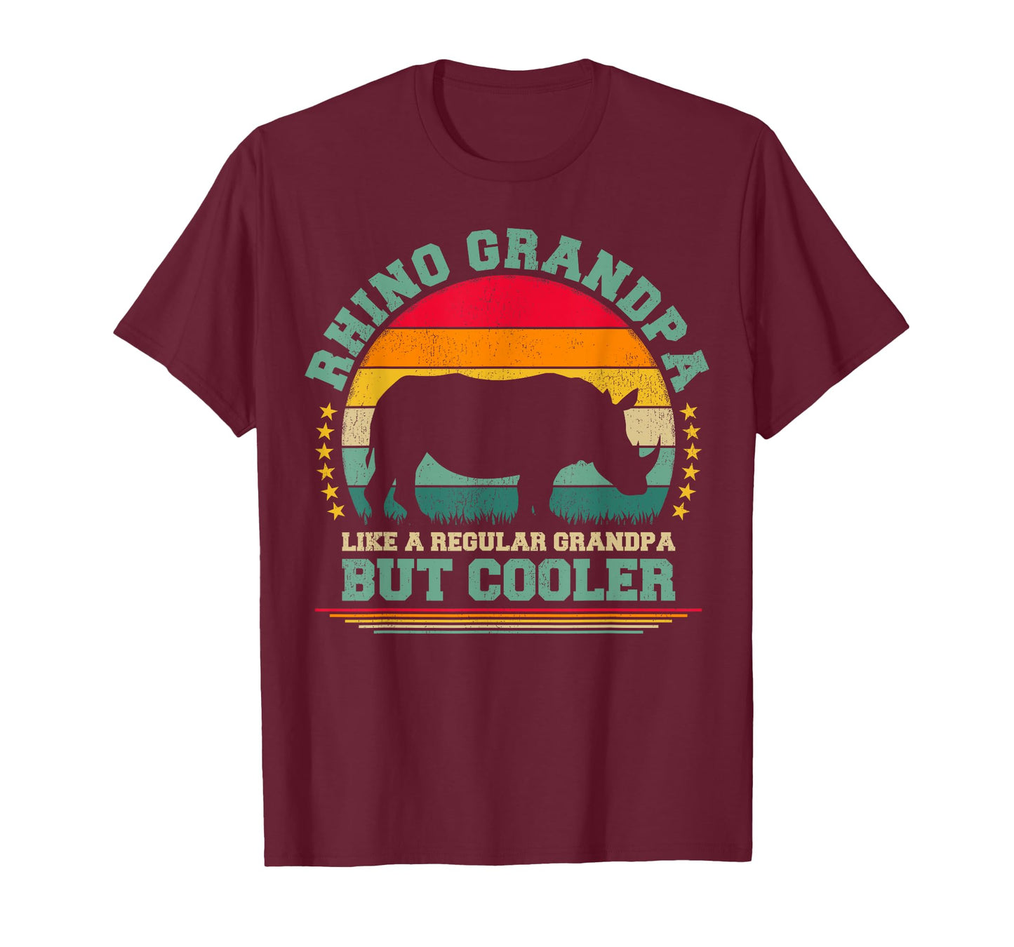 Rhino Lover Funny Vintage Rhino Grandpa Father's Day T-Shirt