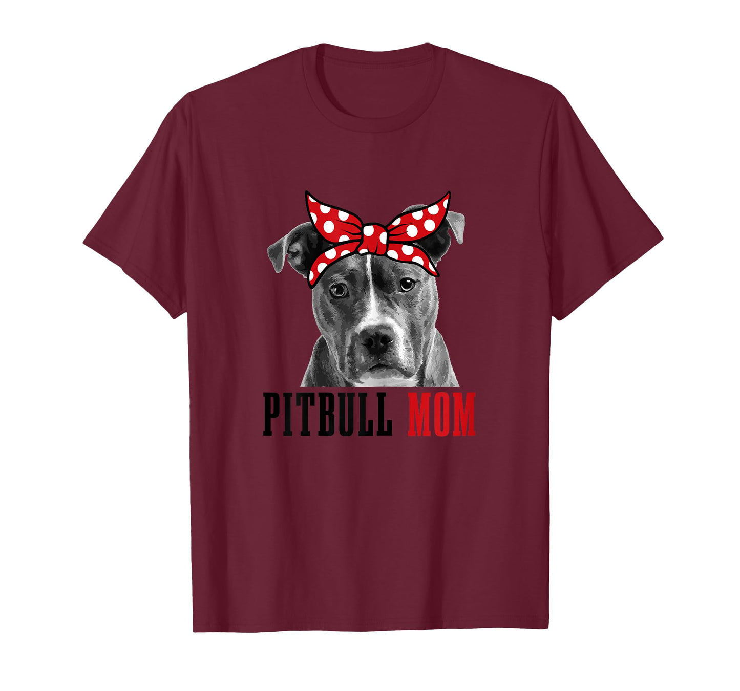 Pitbull Mom Funny Cute Vintage Pitbull Dog Mom T-Shirt