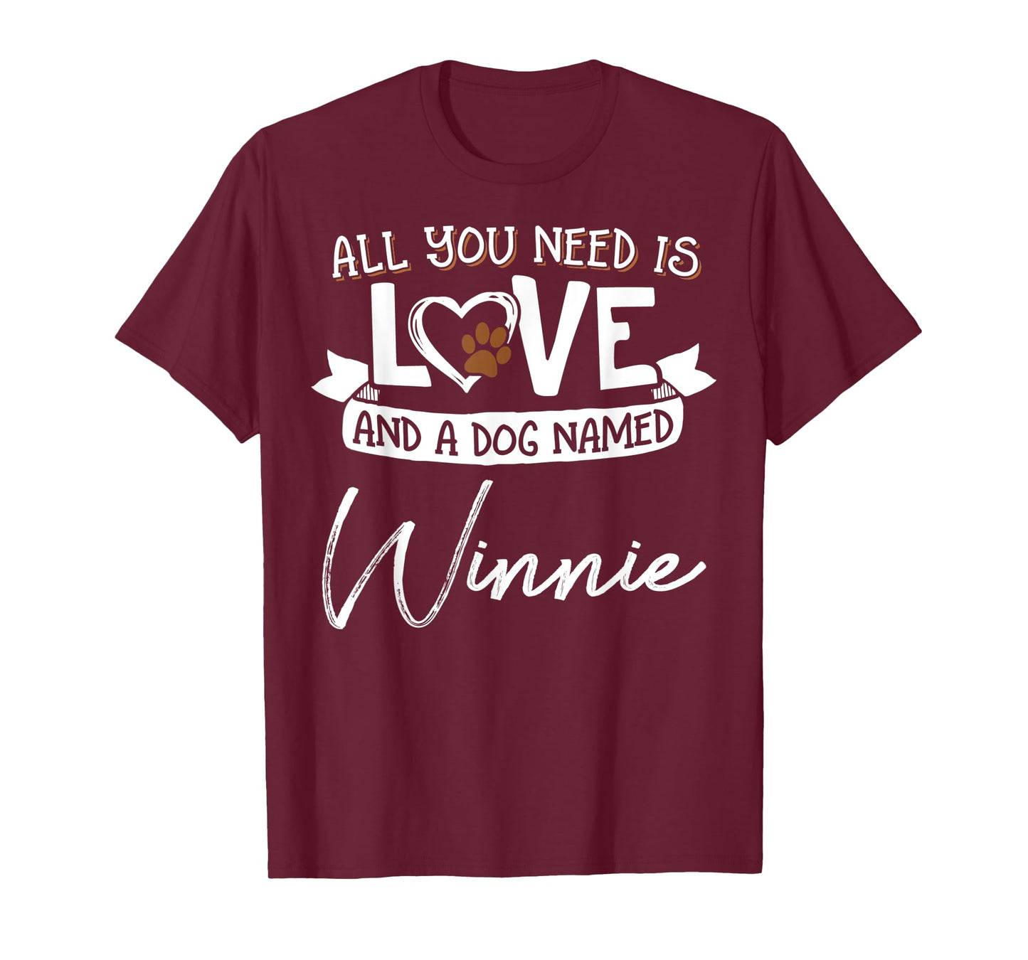 Cute Dog Named Winnie Shirt for Women and Men T-Shirt