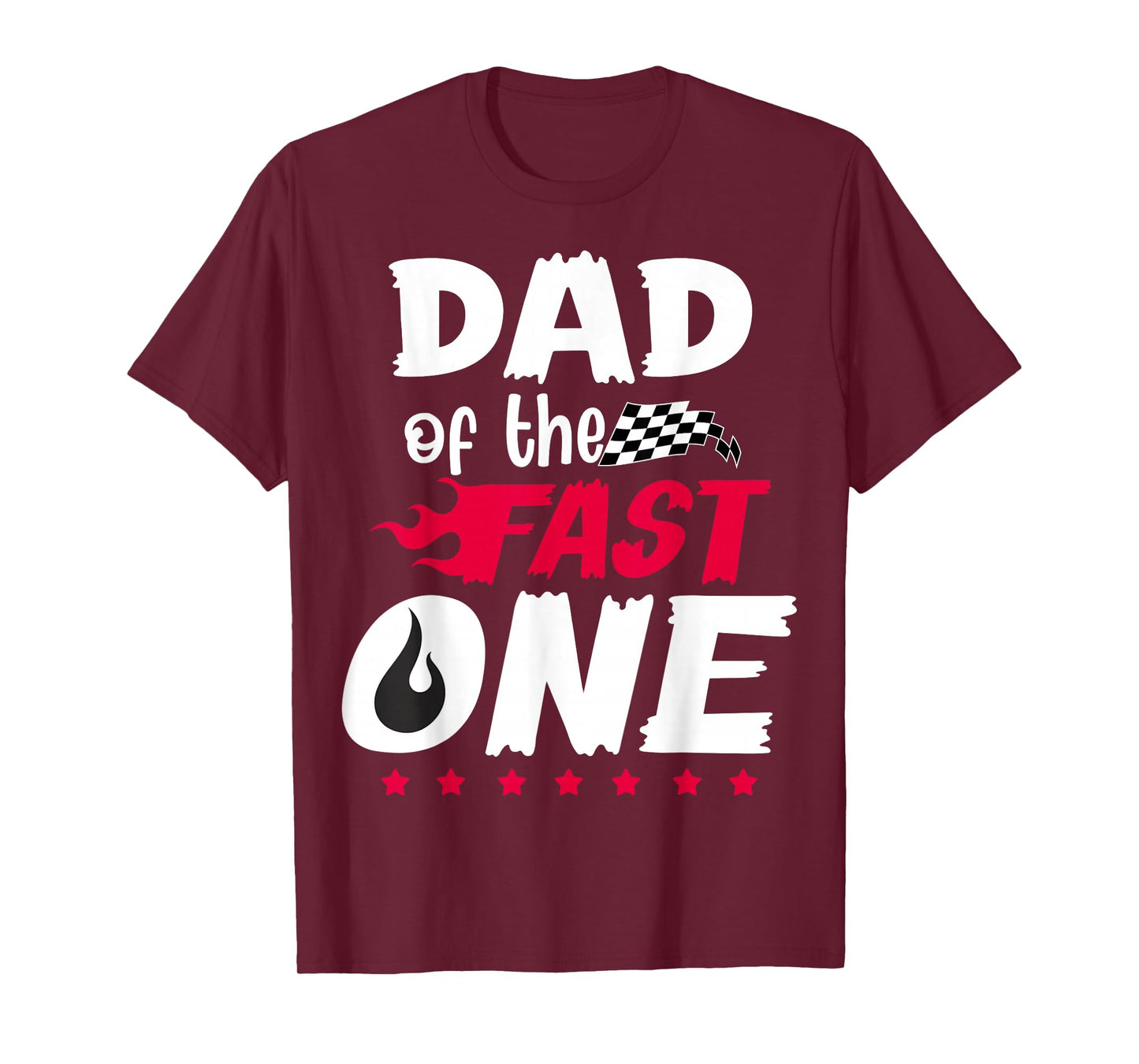 Dad of Birthday Boy Racing Fast One Family Celebration T-Shirt