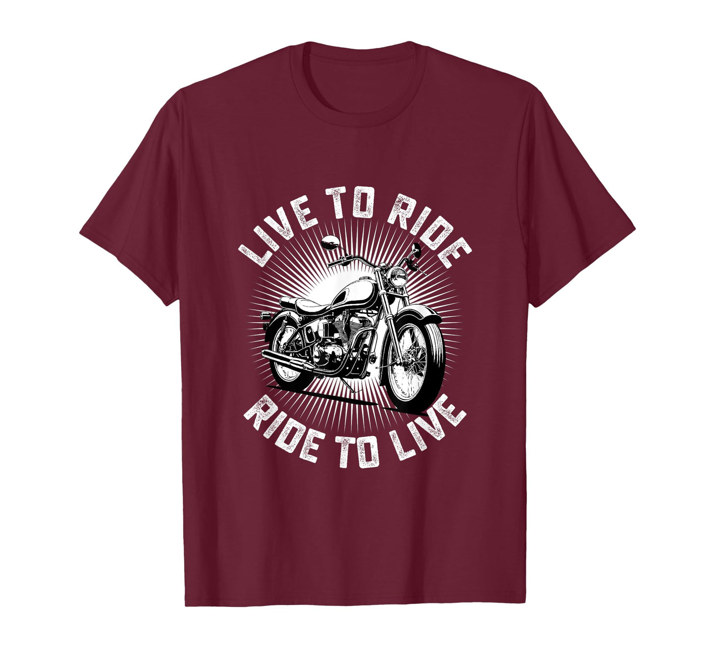 Live To Ride Vintage Motorcycle Biker Motorbike Guys Men T-Shirt