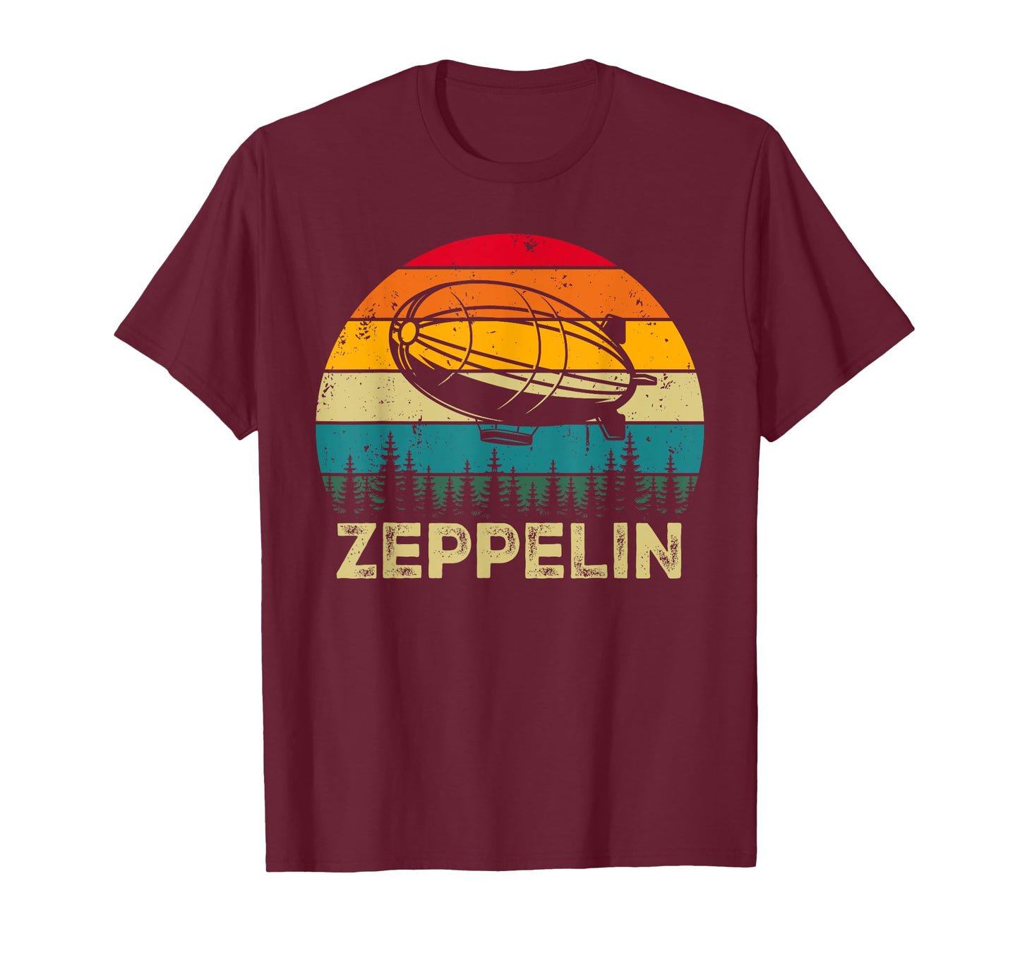 Vintage Retro Zeppelin 70s 80s Dirigible Airship Blimp T-Shirt