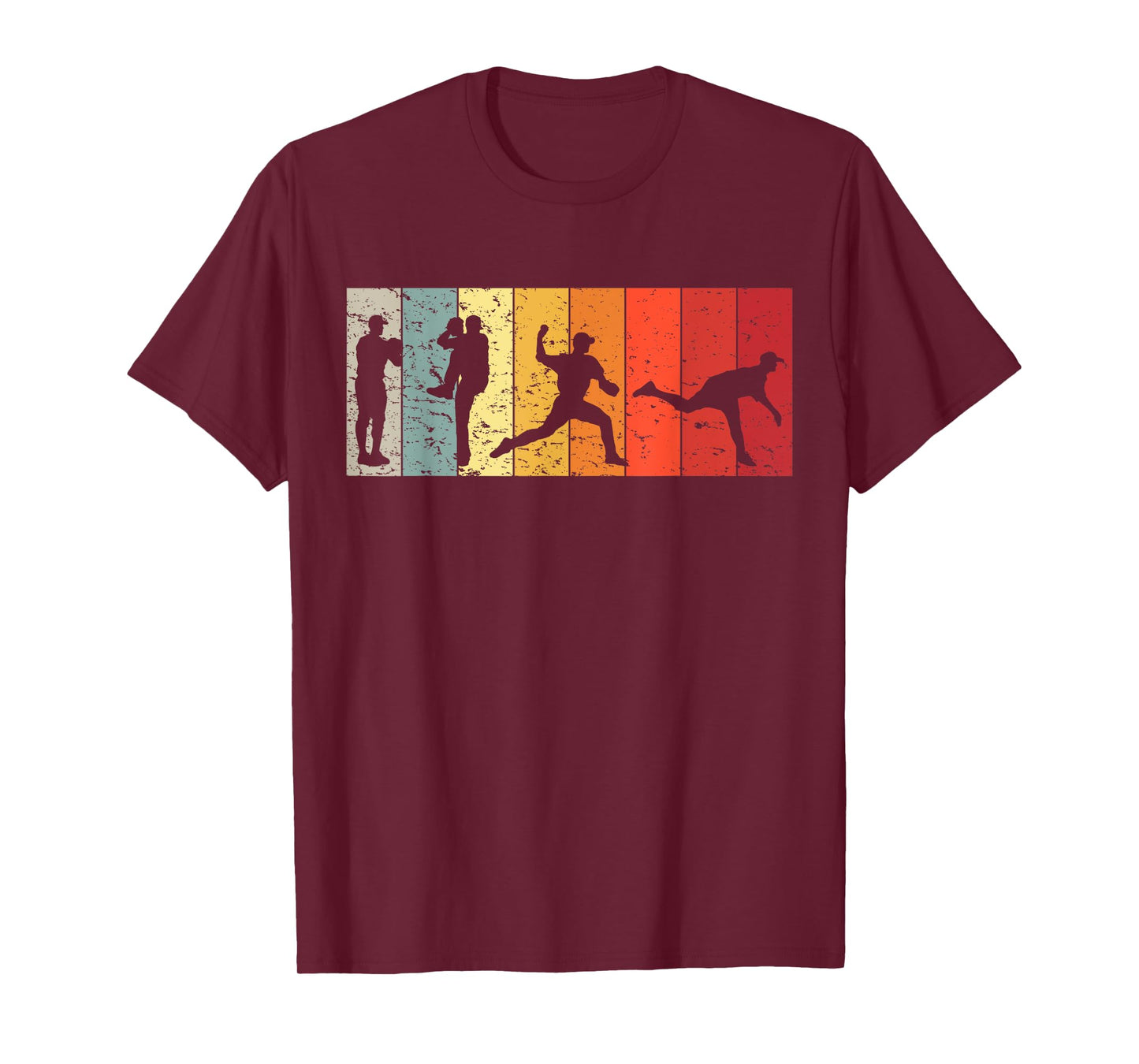 Retro Baseball Pitcher Men Vintage Pitching T-Shirt