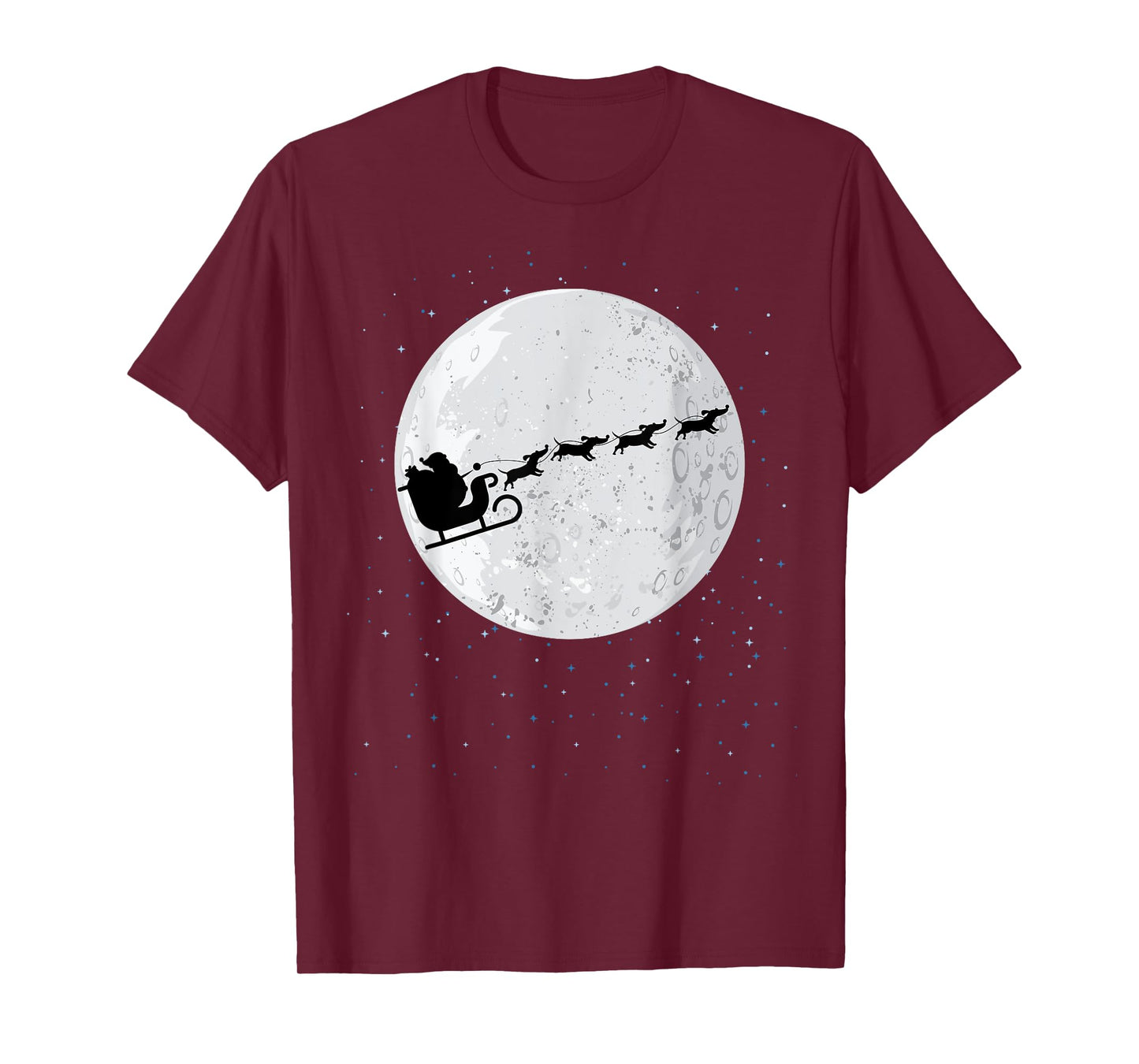 Dachshund Santa Sleigh Wiener Dog Christmas Gift T-Shirt for Men Women Kids