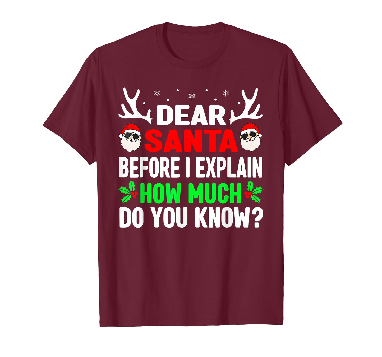 Dear Santa I Can Explain Funny Christmas Shirts Kids Adults T-Shirt