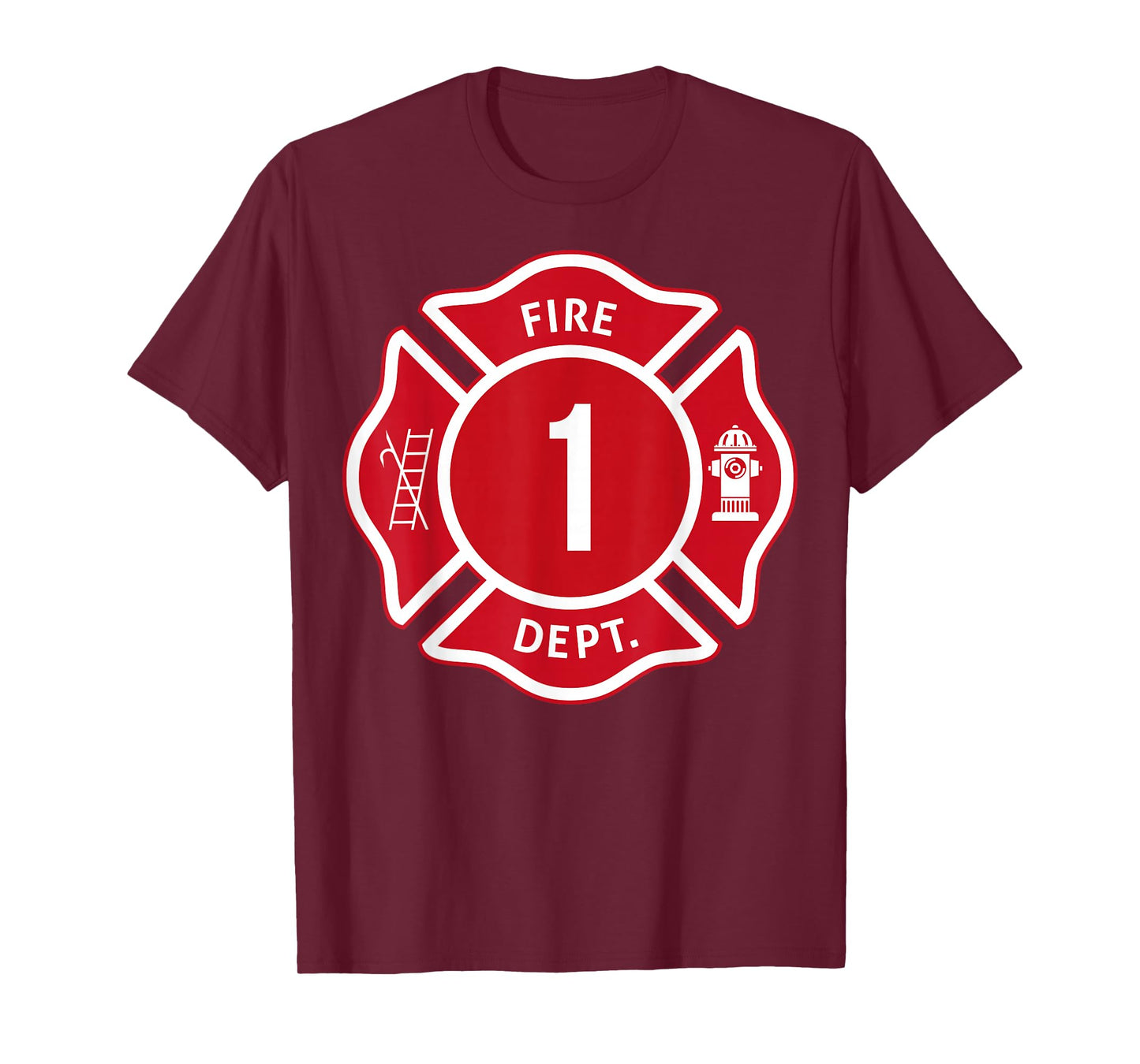 Kids Fire Truck 1st Birthday Boy Firefighter 1 Year Old T-Shirt