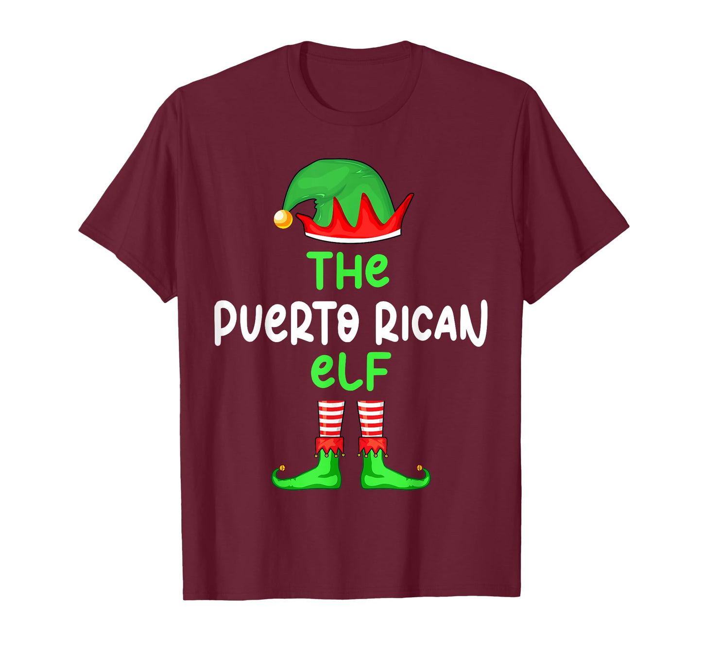 I'm The Puerto Rican Elf Puerto Rico Christmas Funny Pajama T-Shirt