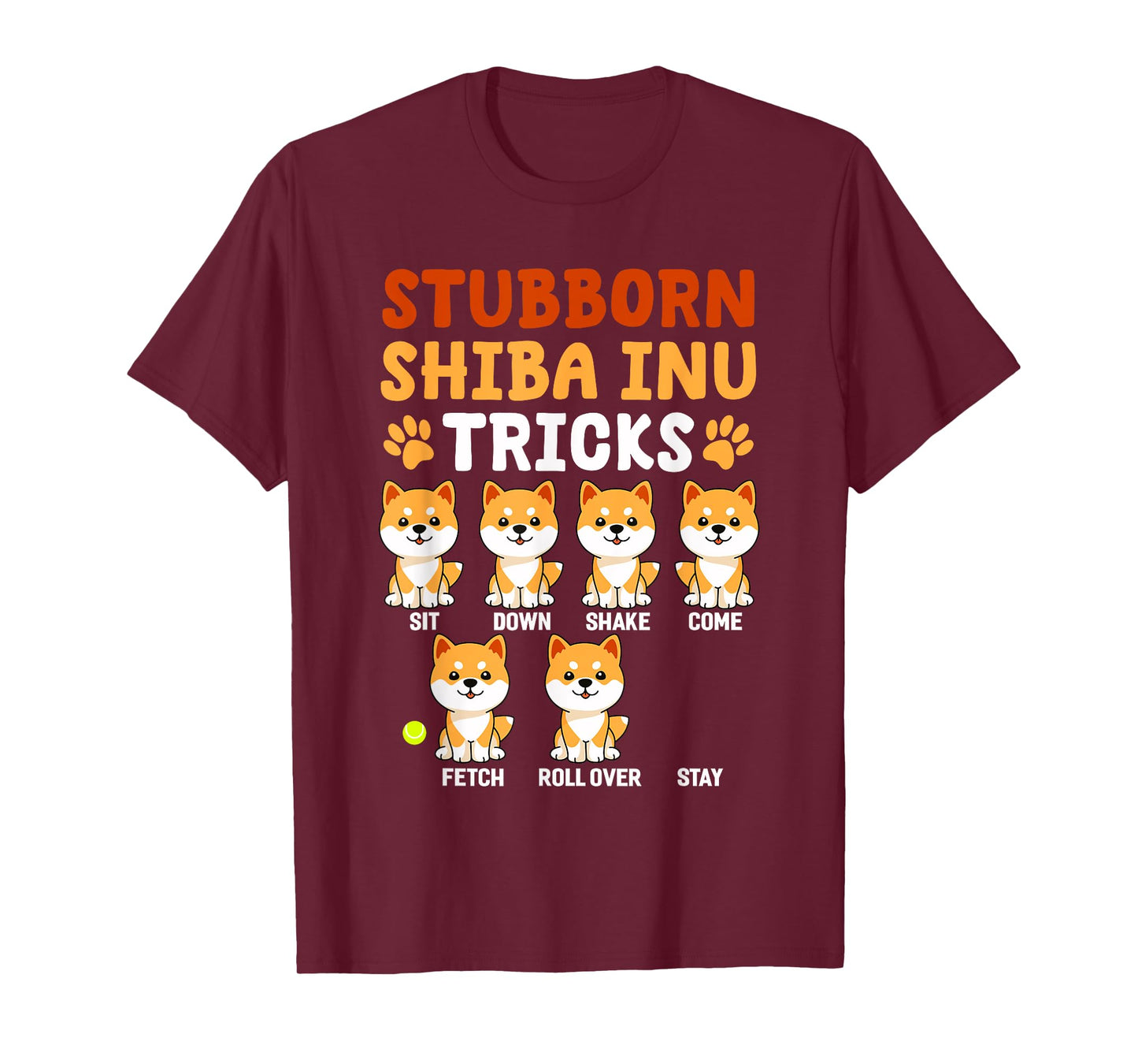 Stubborn Shiba Inu Tricks Shirt Funny Japanese Dog Lover T-Shirt