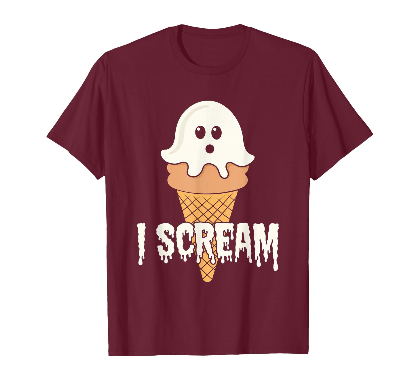 I Scream Ice Cream Ghost Halloween Costume Treats T-Shirt