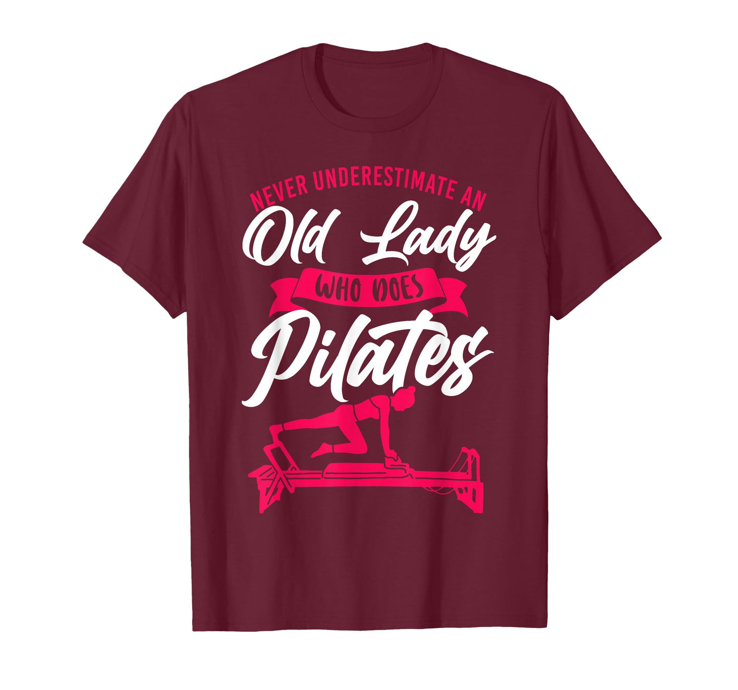 Funny Pilates Sayings Quotes HD0 Black Pilates Instructor Teacher Grandma Retired Never T-Shirt