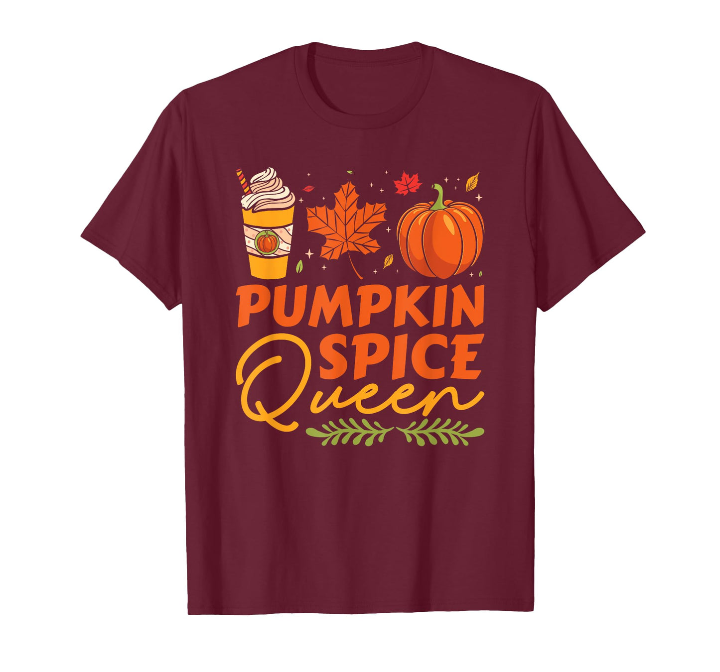 Pumpkin Spice Queen Thanksgiving Autumn Fall T-Shirt