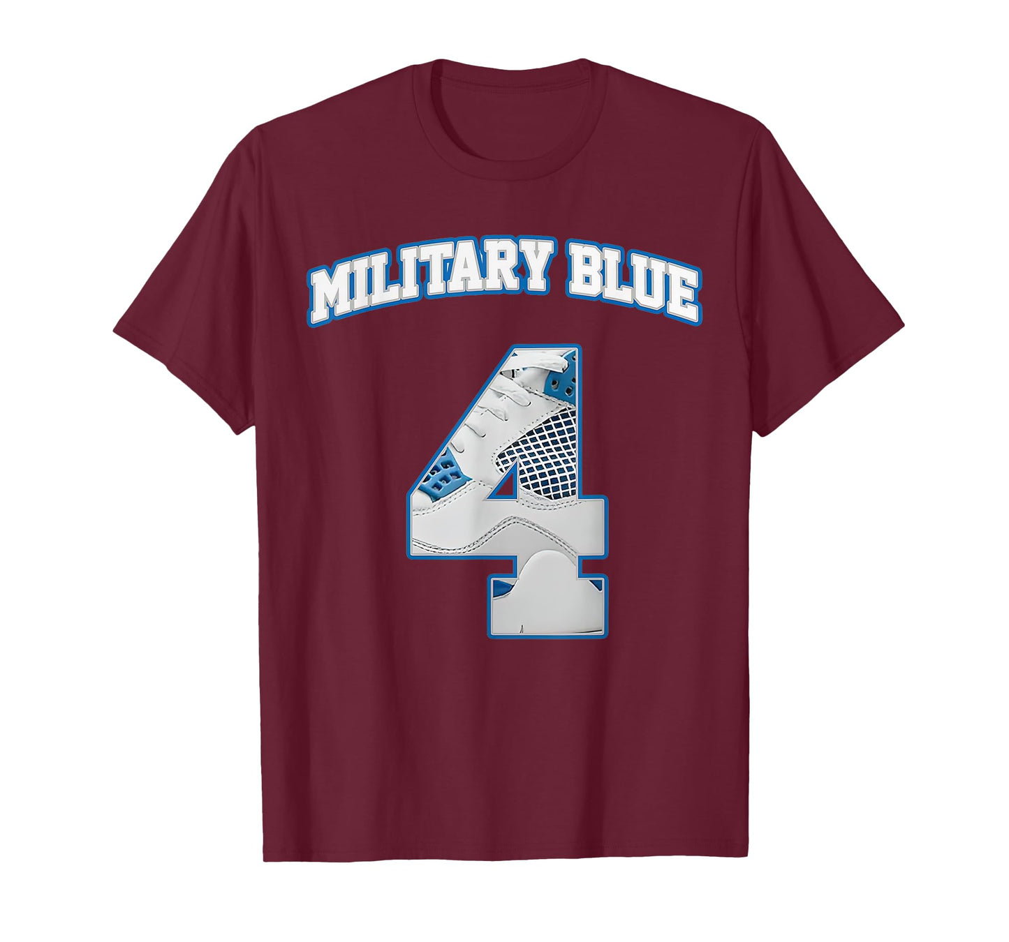 Number 4 Military Blue 4s Matching Tee For Men Women T-Shirt