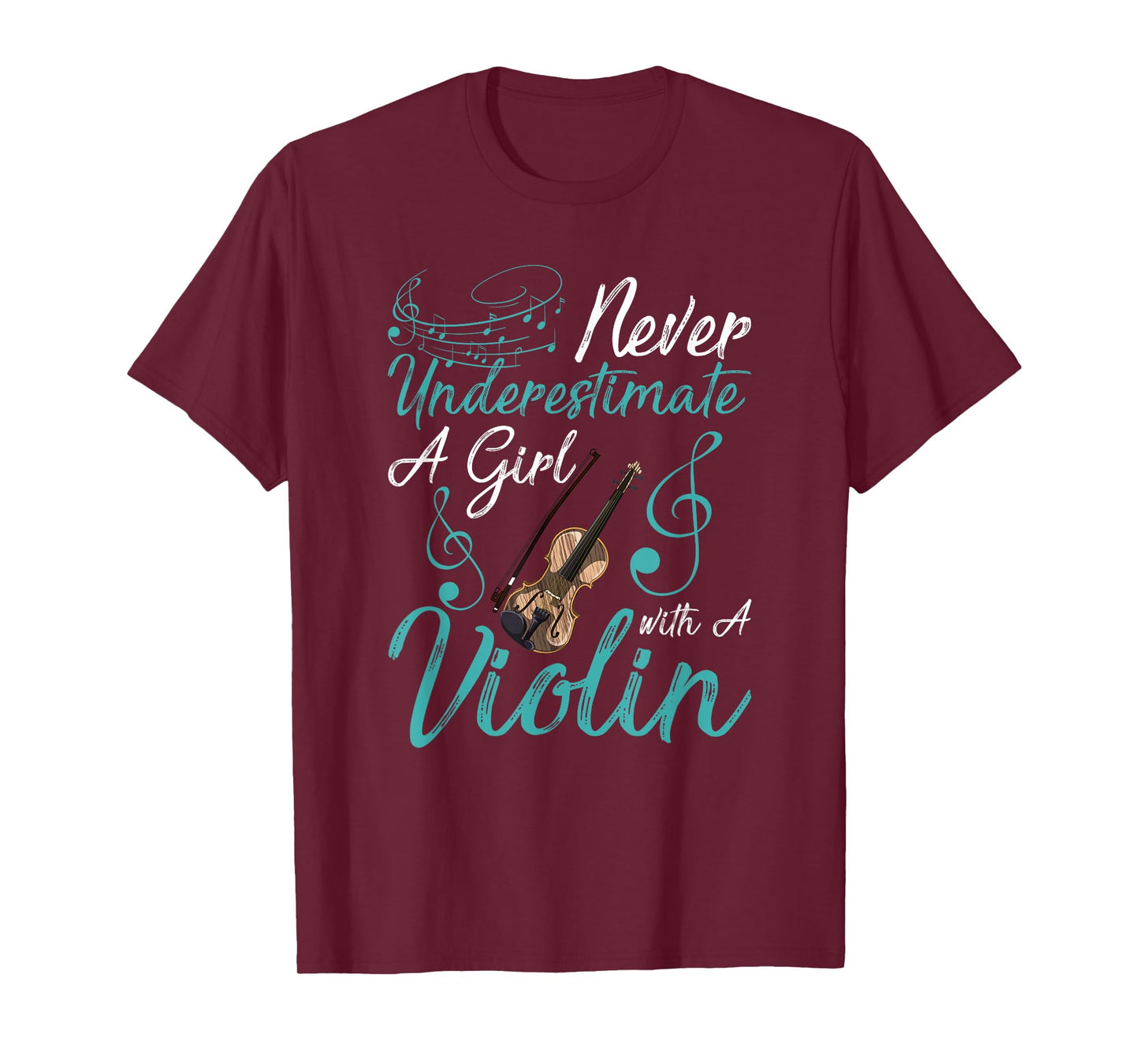 Funny Never Underestimate A Girl With A Violin T-Shirt