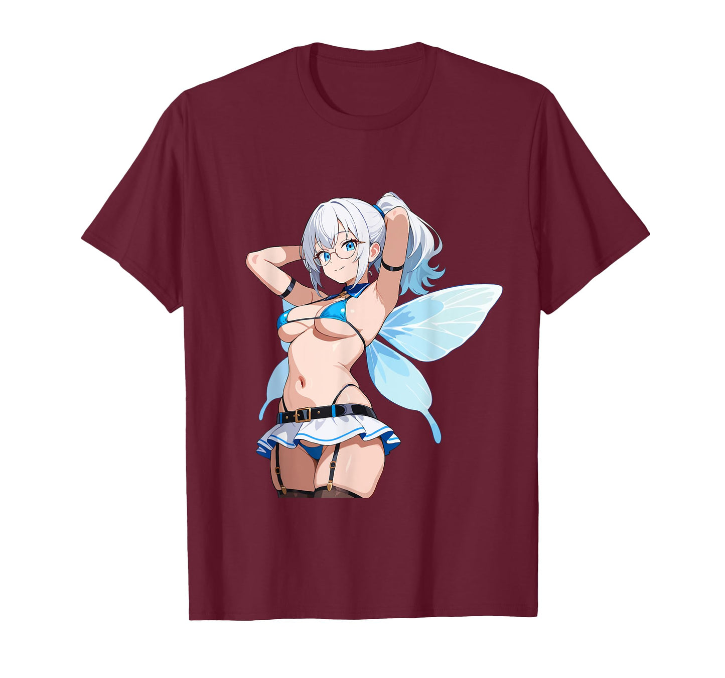 Waifu Sexy Anime Girl Fairy Glasses Japanese Style T-Shirt