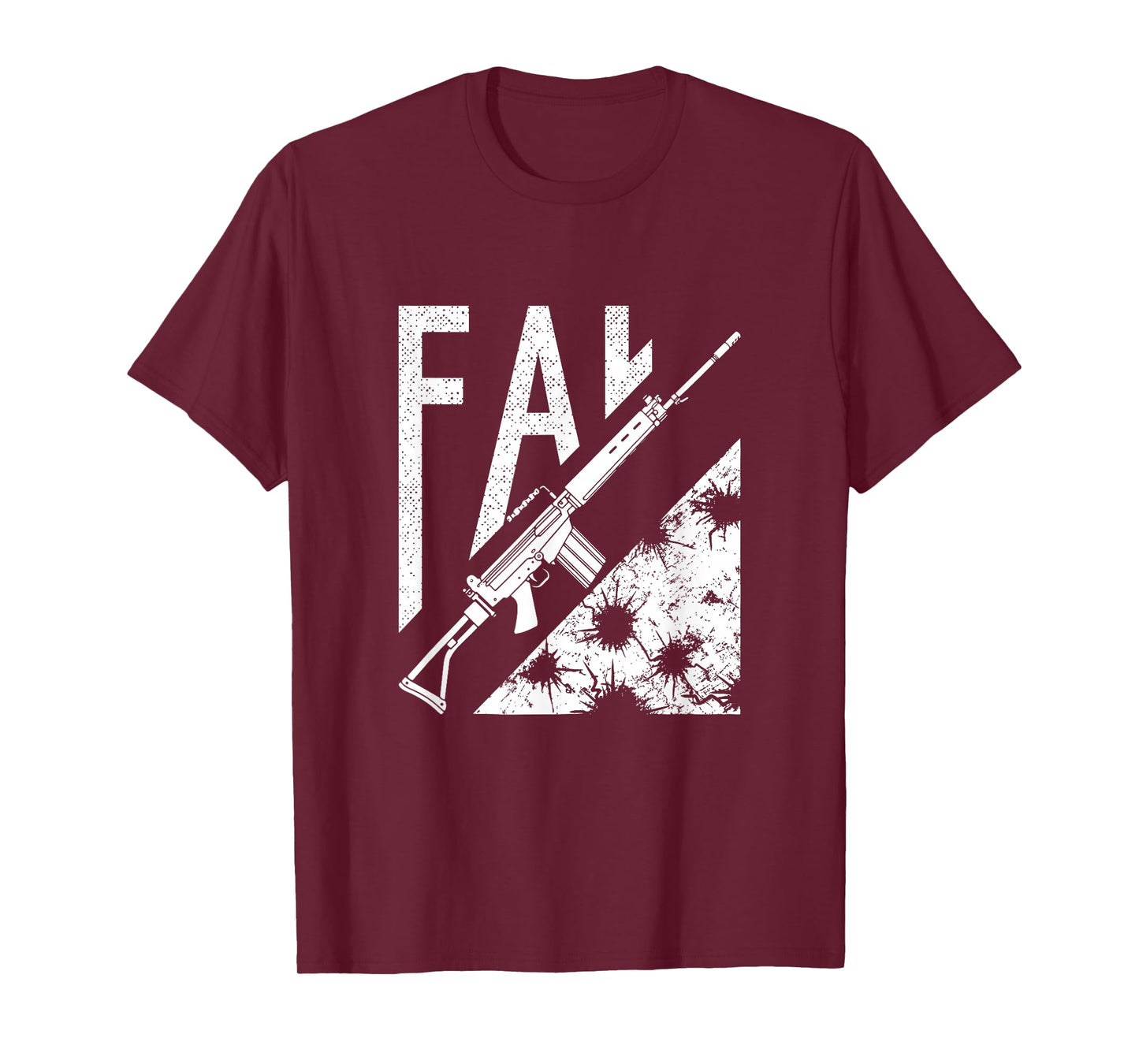 Vintage FAL Distressed Military Rifle T-Shirt