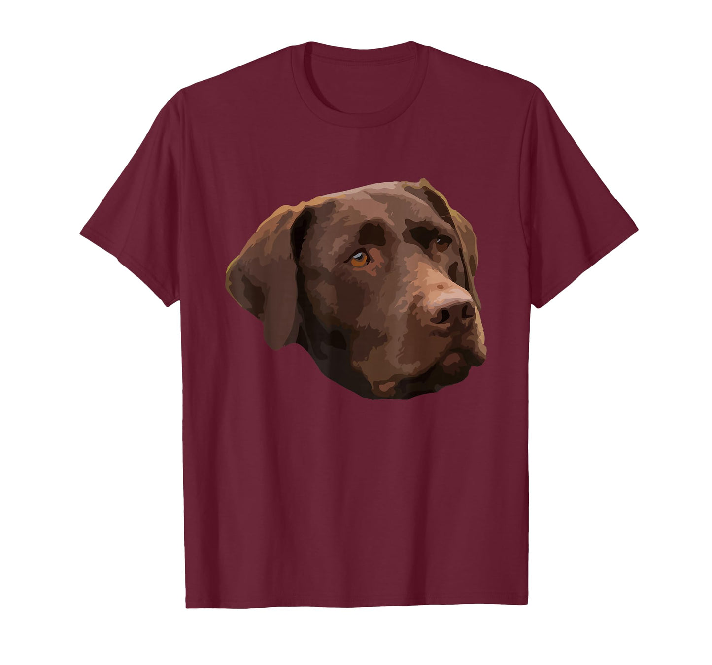 Funny Chocolate Lab T-Shirt | Labrador Retriever Dog Head T-Shirt for Men Women Girls Kids