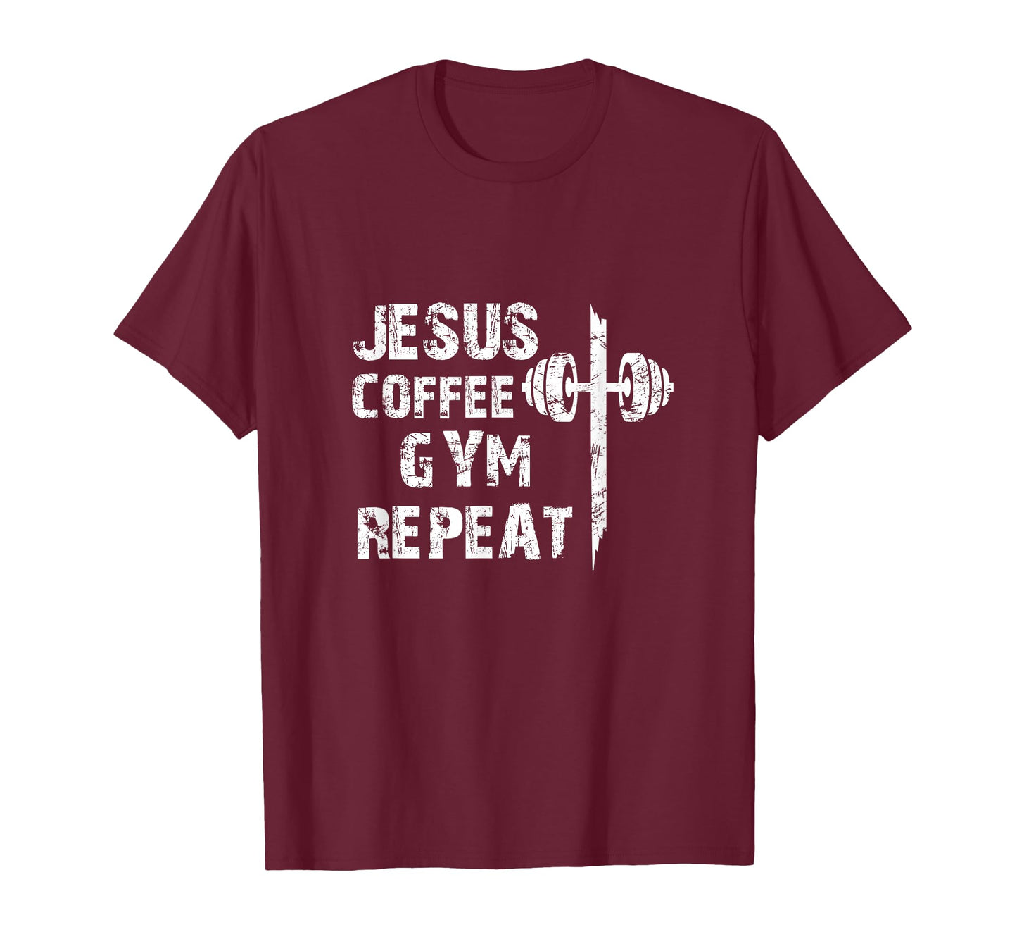 Jesus Coffee Gym Christian Workout Weightlifting Fitness T-Shirt