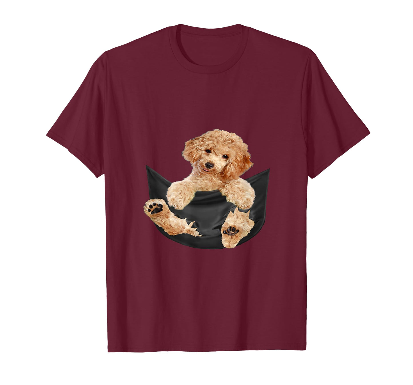 Dog Lovers Gifts Poodle In Pocket Funny Dog Men Women Girls Kids T-Shirt