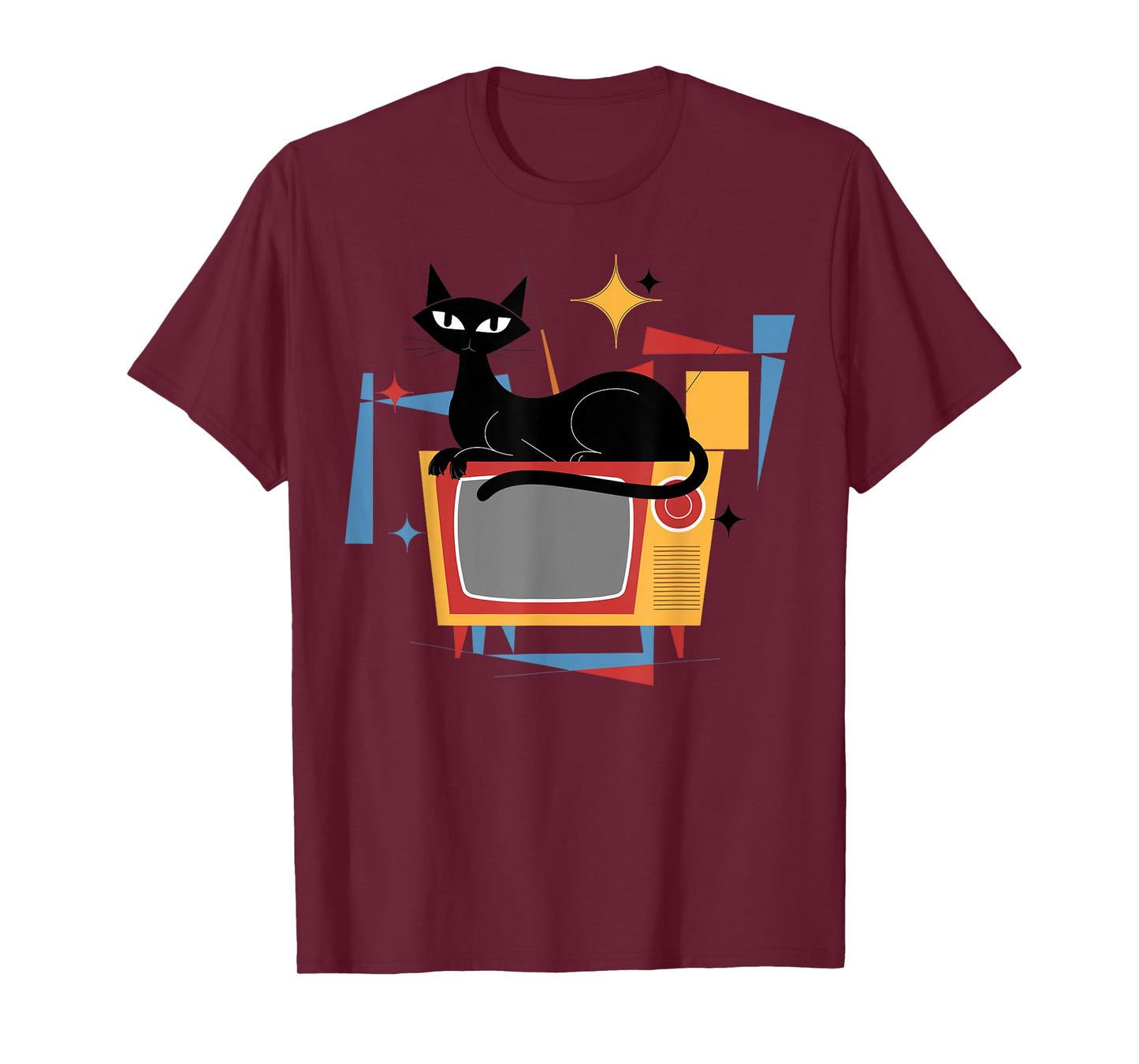 Vintage Cat Mid Century Modern 50s 60s Gifts Men Women Kid T-Shirt