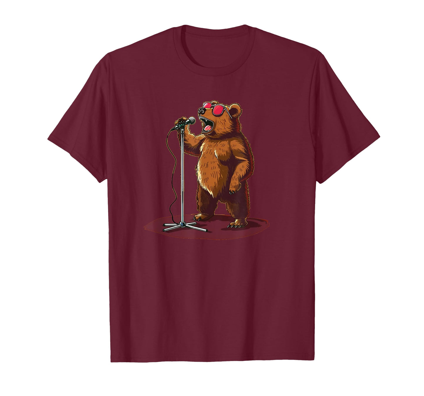 Sunglasses Karaoke Bear loves Singing T-Shirt