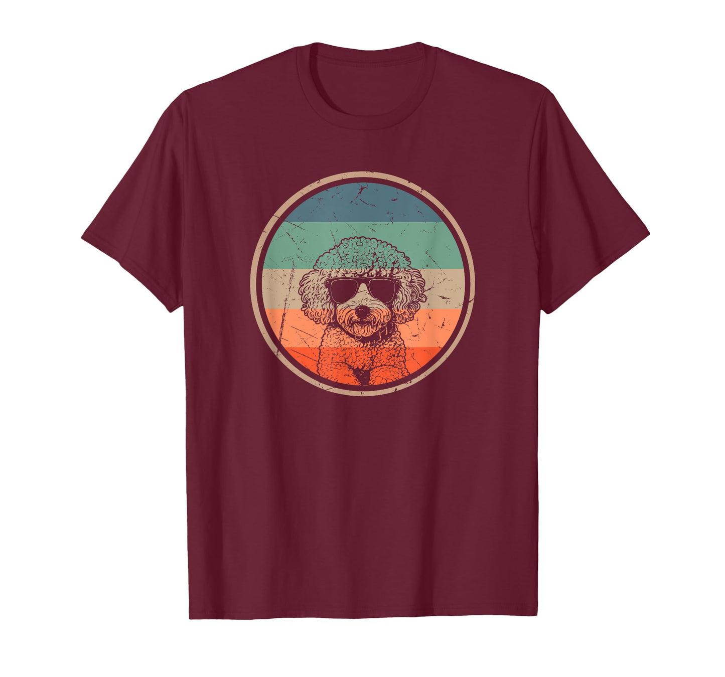 Poochon Dog Lover Gifts for Men Women Vintage Retro Dog Xmas T-Shirt