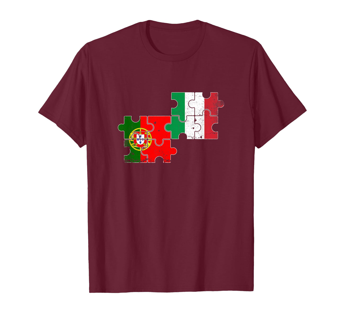 Portugal Italy Vintage Flag Italian Portuguese T-Shirt