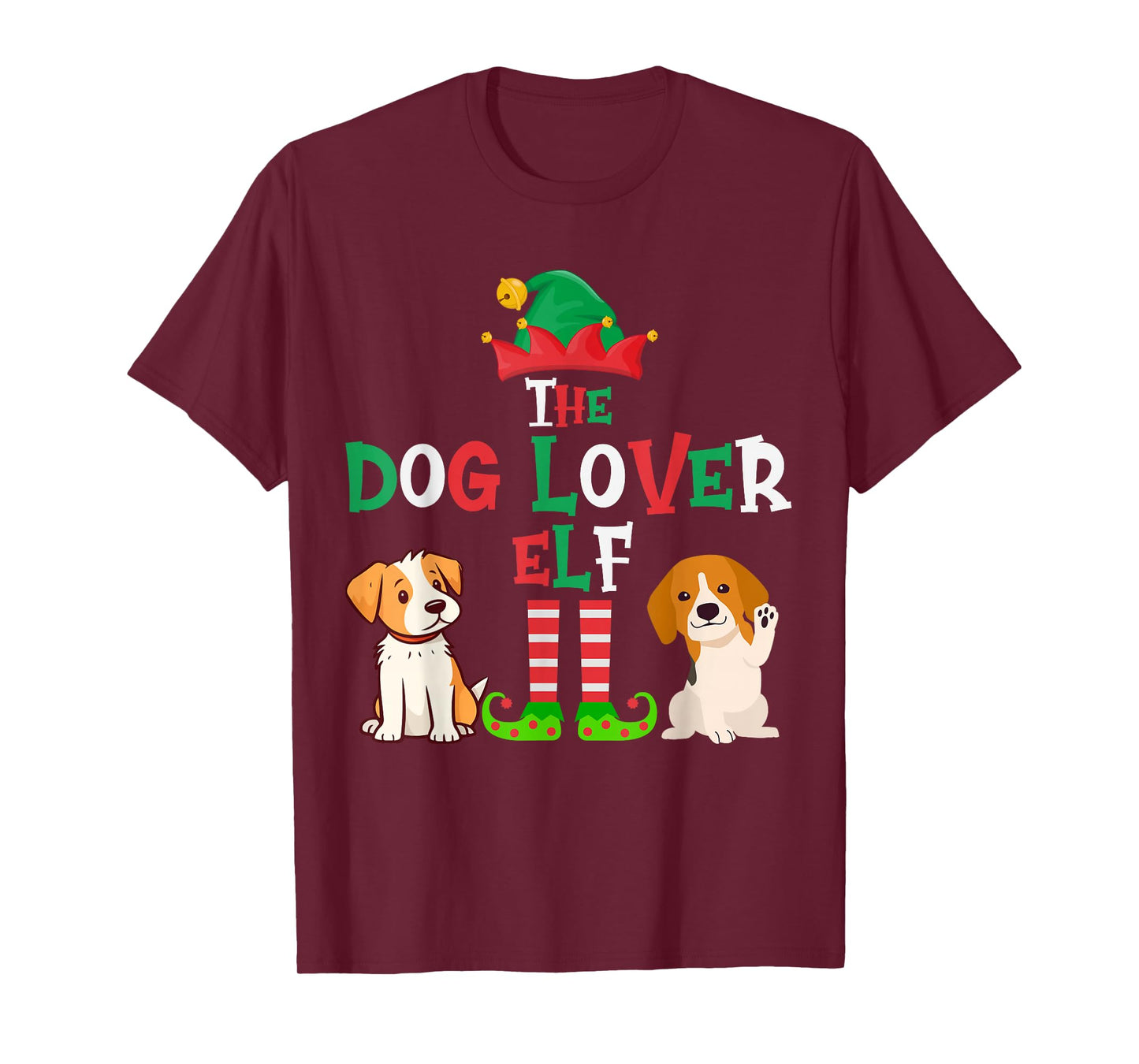 The Dog Lover Elf - Funny Matching Family Group Christmas T-Shirt