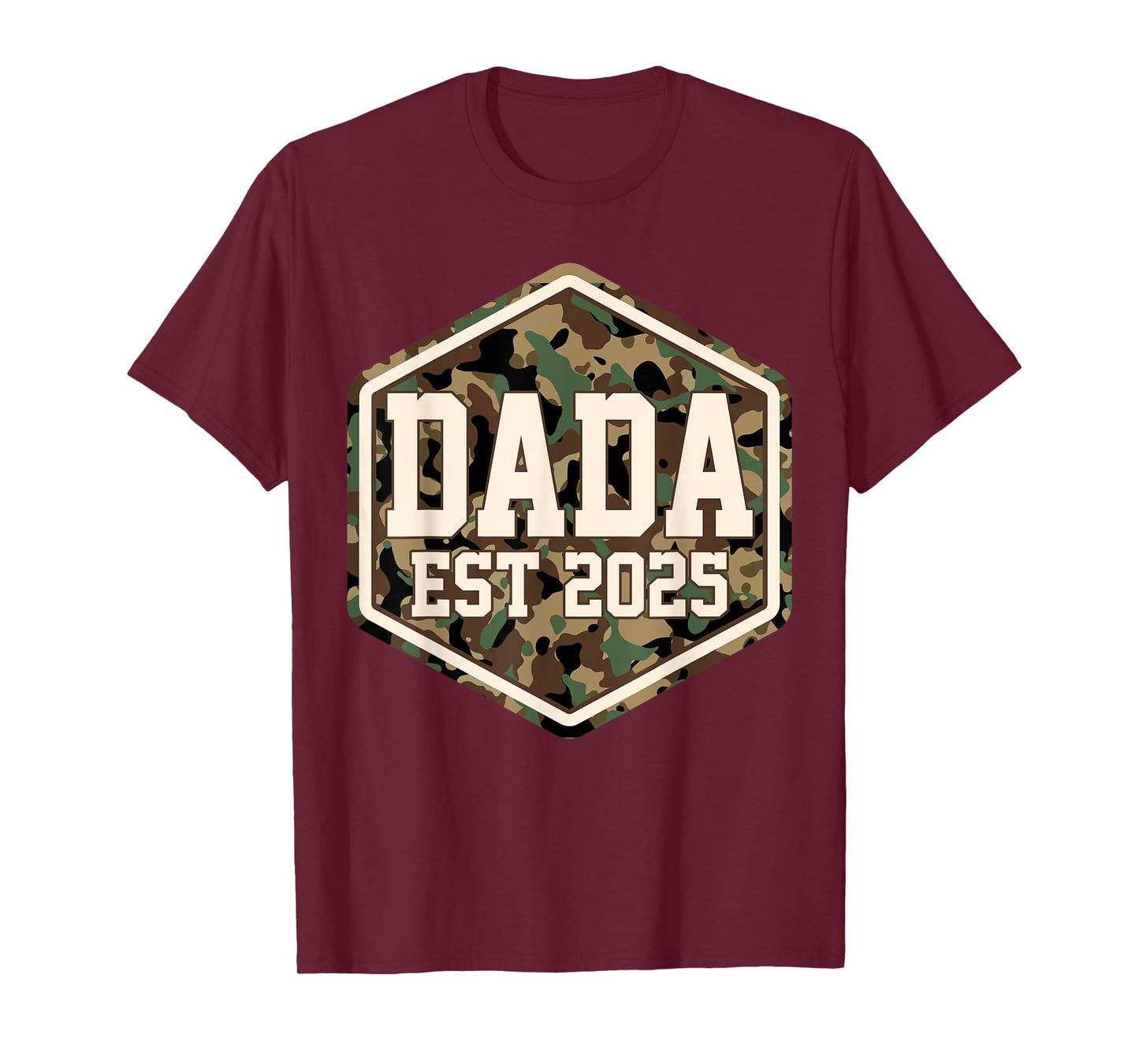 CAMO Dada Est 2025 Father's Day New Dada Baby Announcement T-Shirt