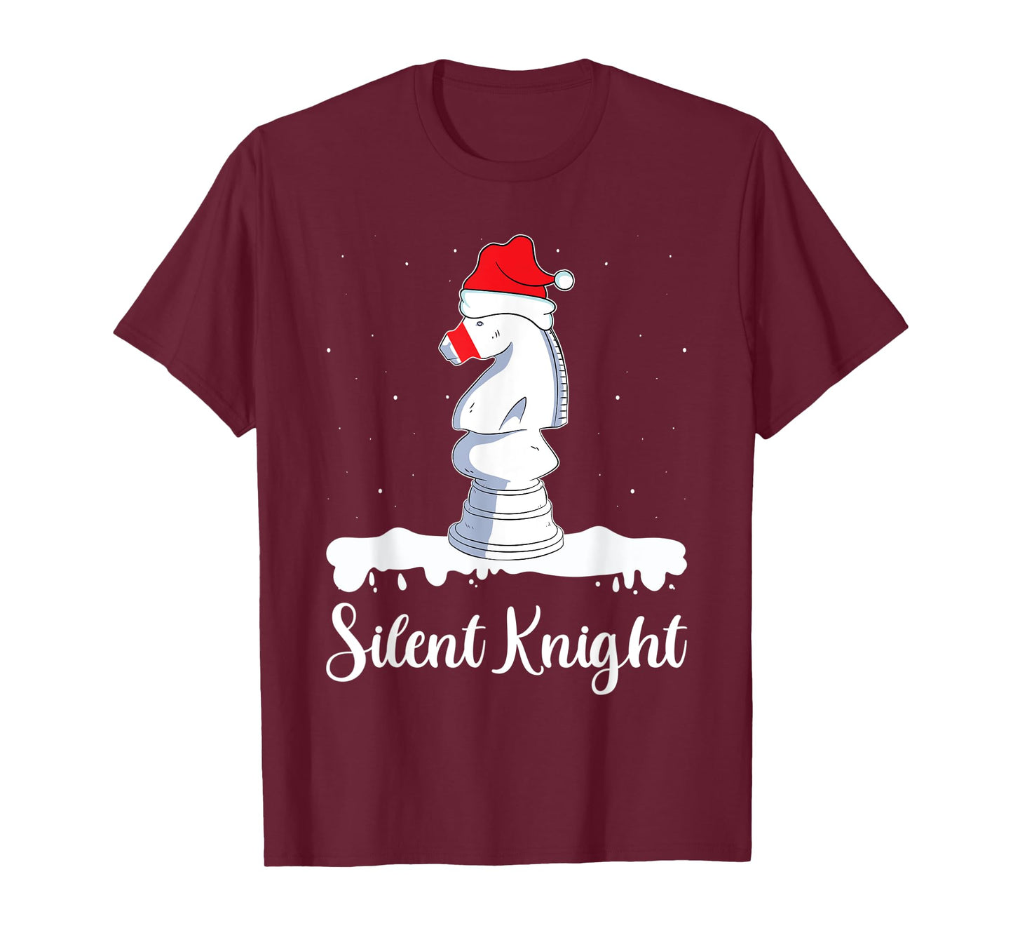 Silent Knight Chess Pun Xmas Knight Figure Christmas Chess T-Shirt