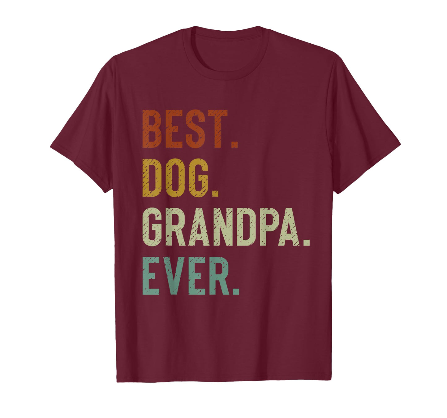 Best Dog Grandpa Ever Vintage Retro Grandpaw T-Shirt
