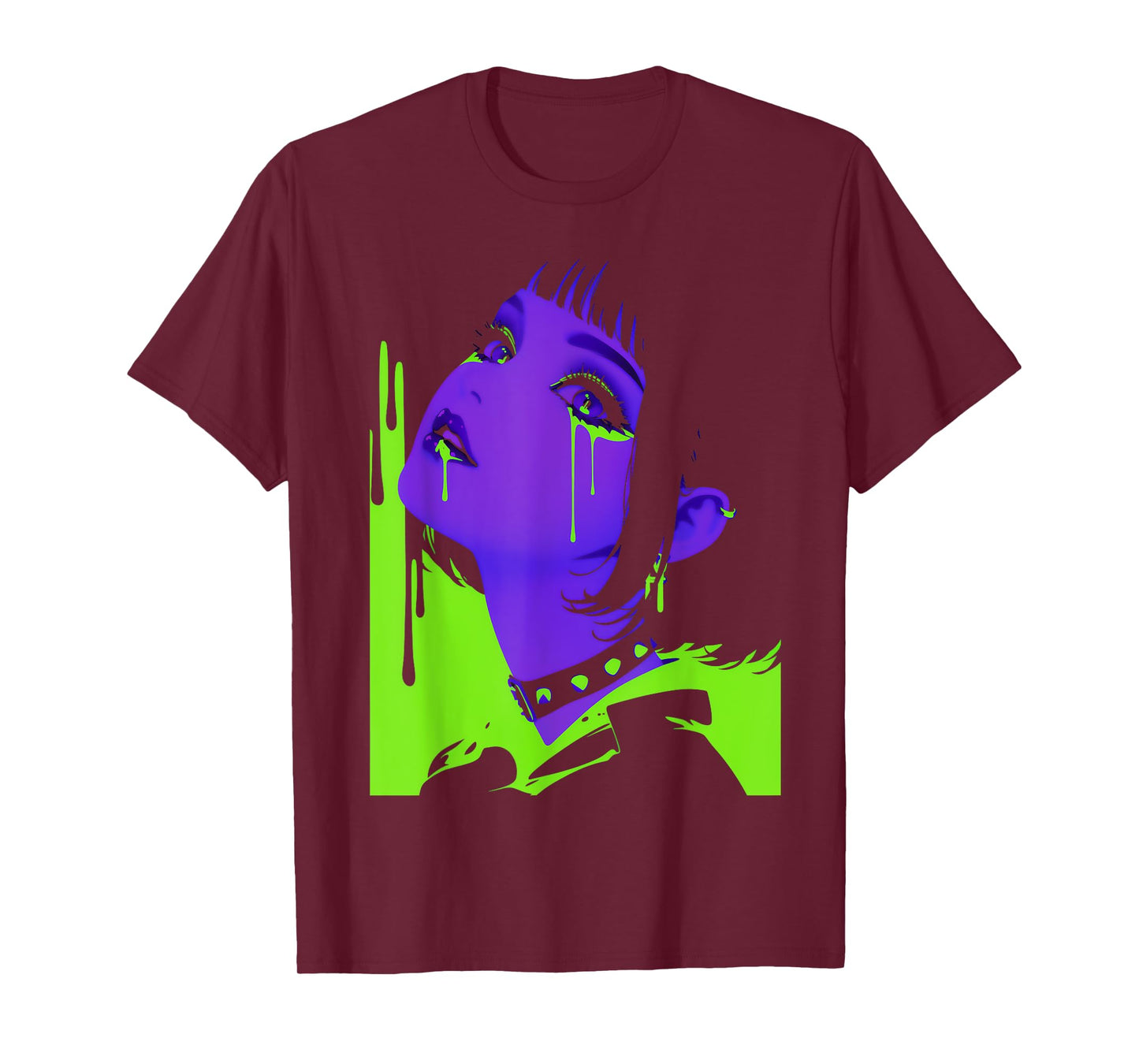 Cybergoth Cybercore Grunge Punk Goth Girl Alt Anime Manga T-Shirt