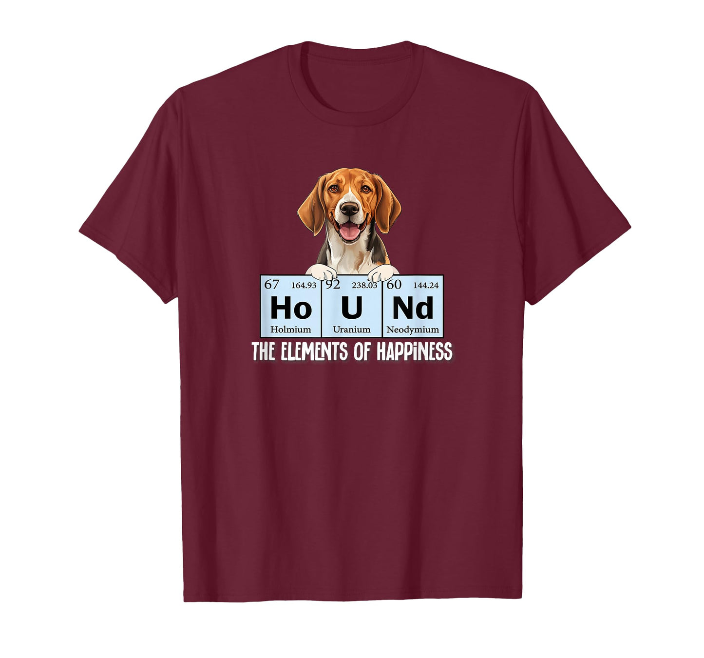 Funny Elements of Happiness American Foxhound Lover T-Shirt