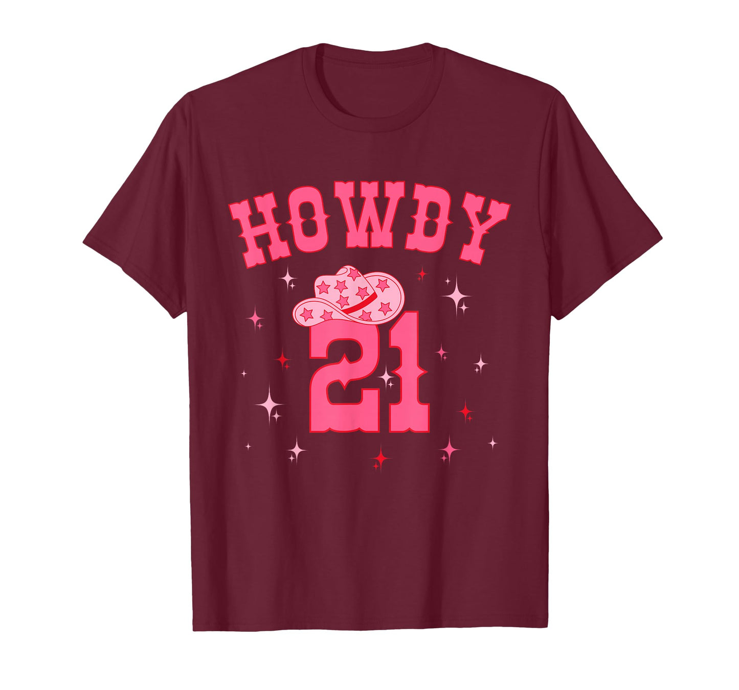 Groovy Howdy 21 Funny Retro Cowgirl Awesome 21st Birthday T-Shirt