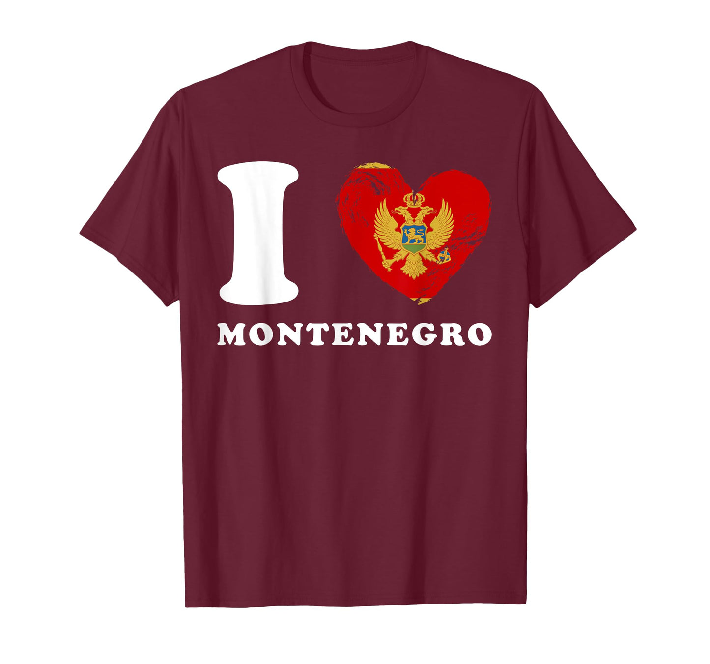 I Love Montenegro - Heart Flag Montenegro T-Shirt