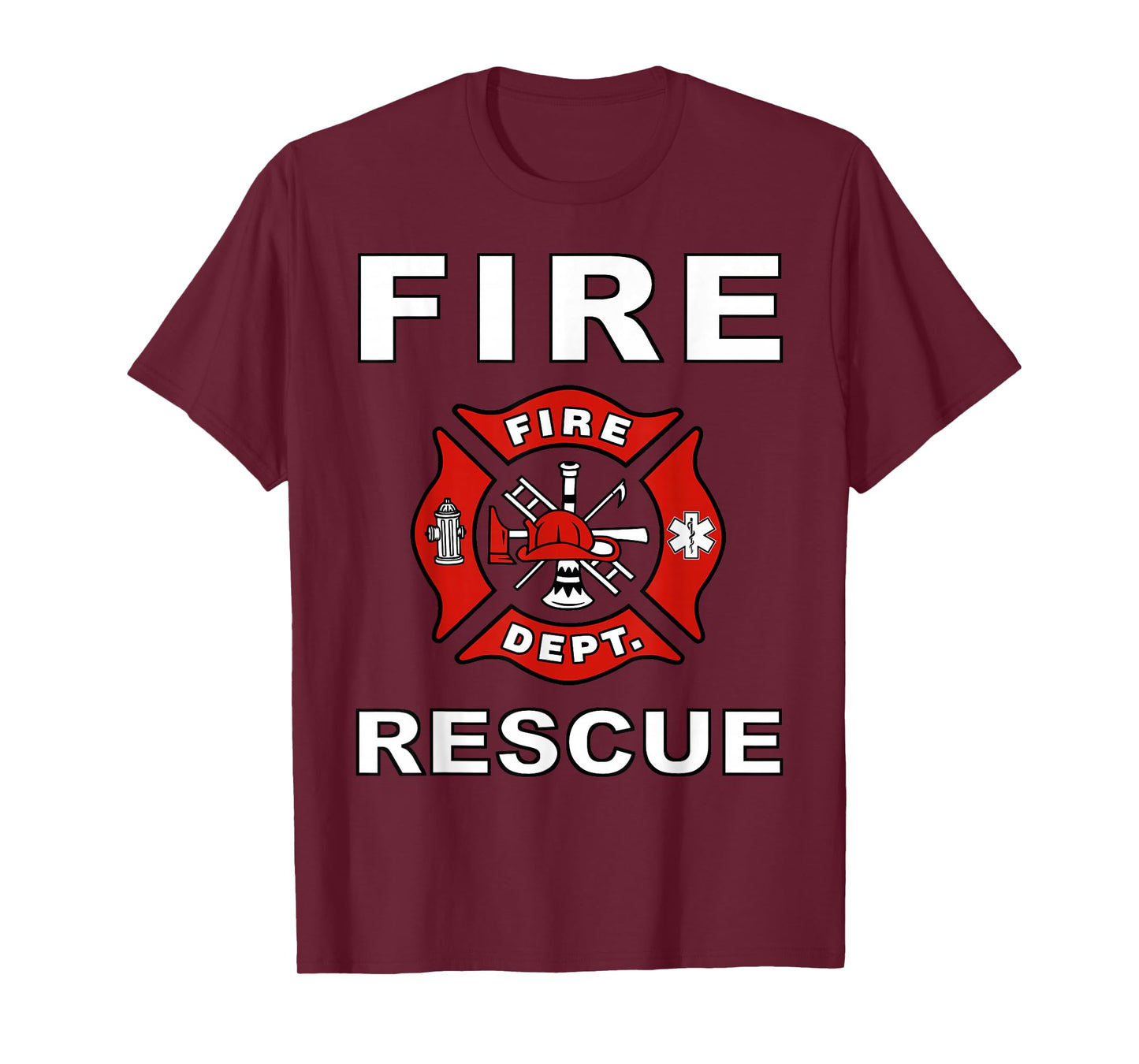FIRE Rescue FIRE Fighter Fireman Kids Youth Adult Boys Girls T-Shirt Small