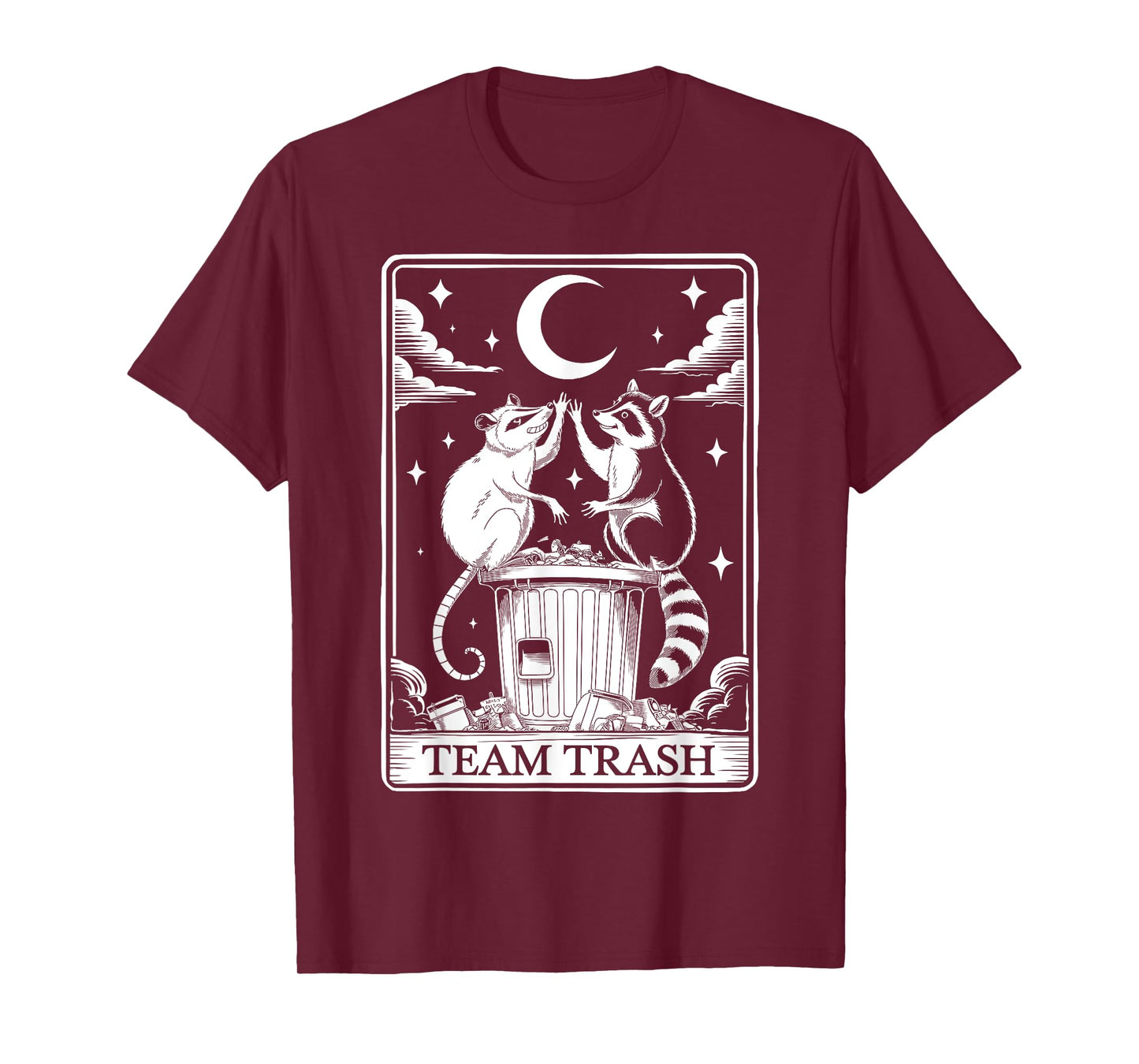 Opossum Raccoon Team Trash Tarot Card Gifts For Men Women T-Shirt