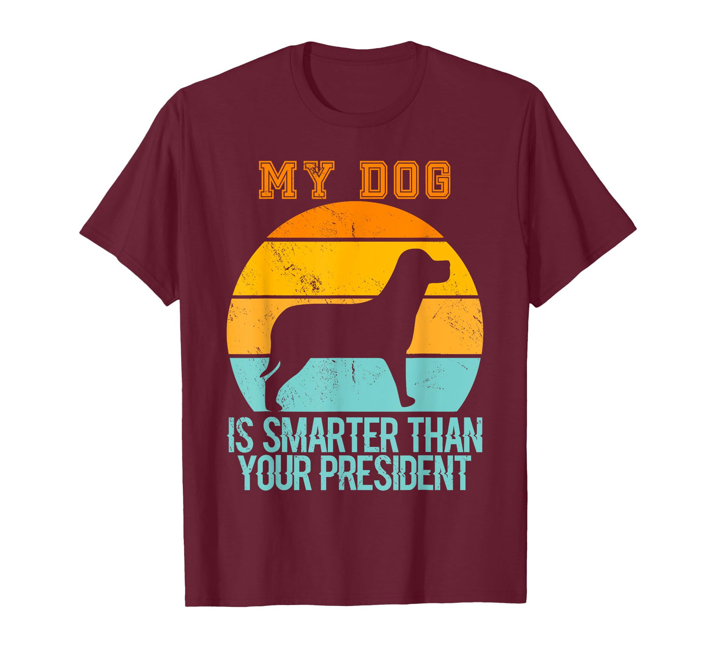 Vintage My Dog Is Smarter Than Your President - Retro Dog T-Shirt for Men Women
