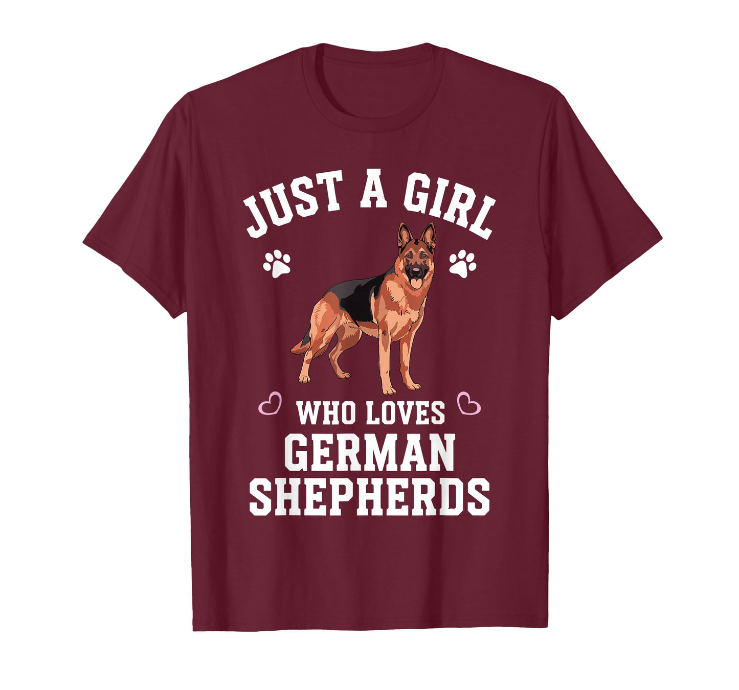 German Shepherd Art For Women Girls German Shepherd Lover T-Shirt