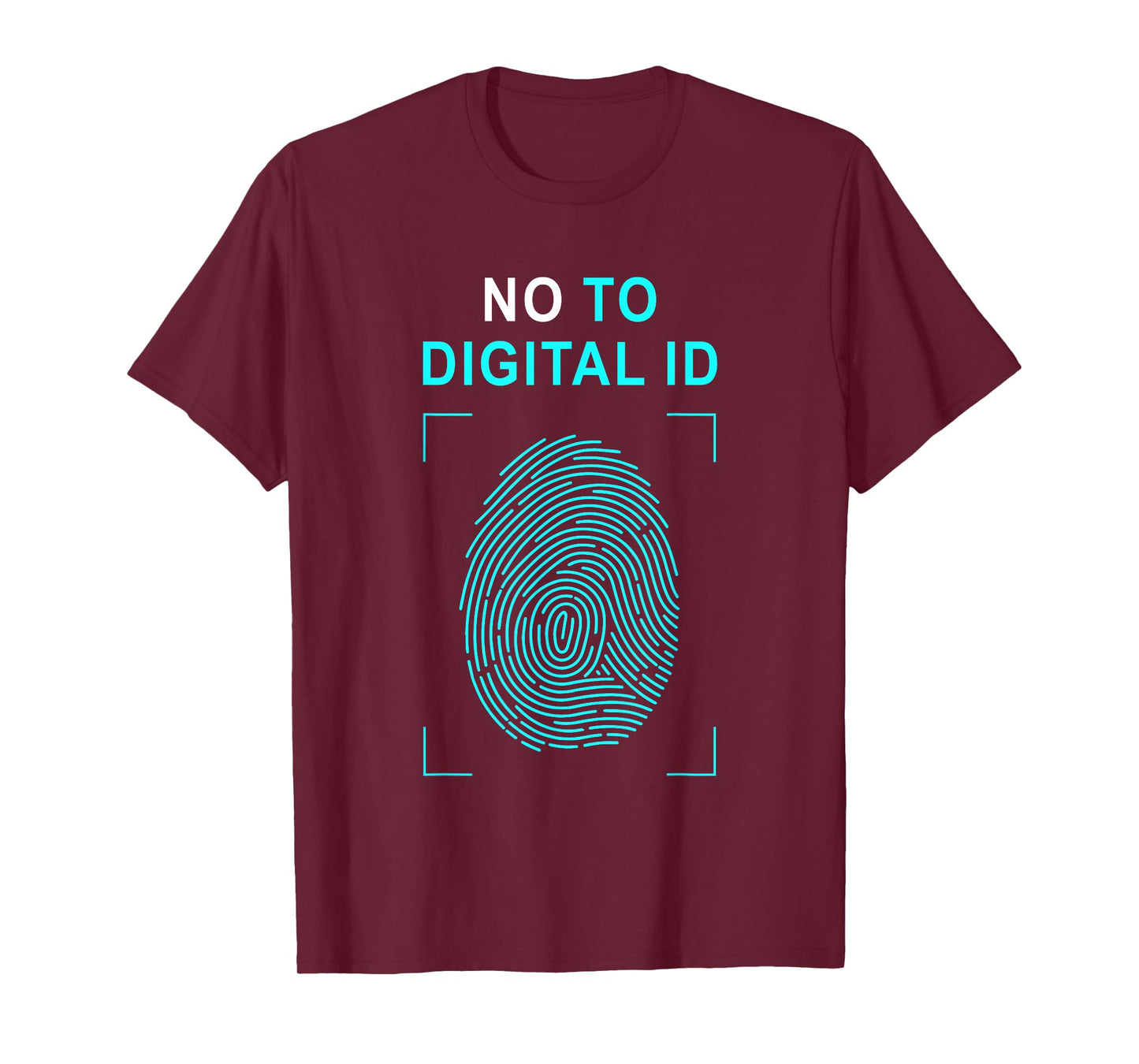 Say No to Digital ID – Freedom & Conservative Fingerprint T-Shirt