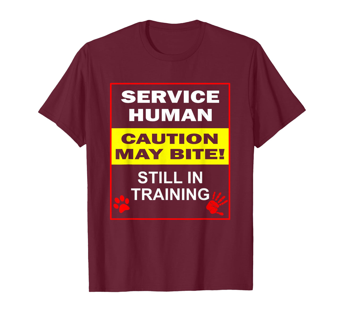 Service Dog in Training Funny Human Training Dog Walker T-Shirt